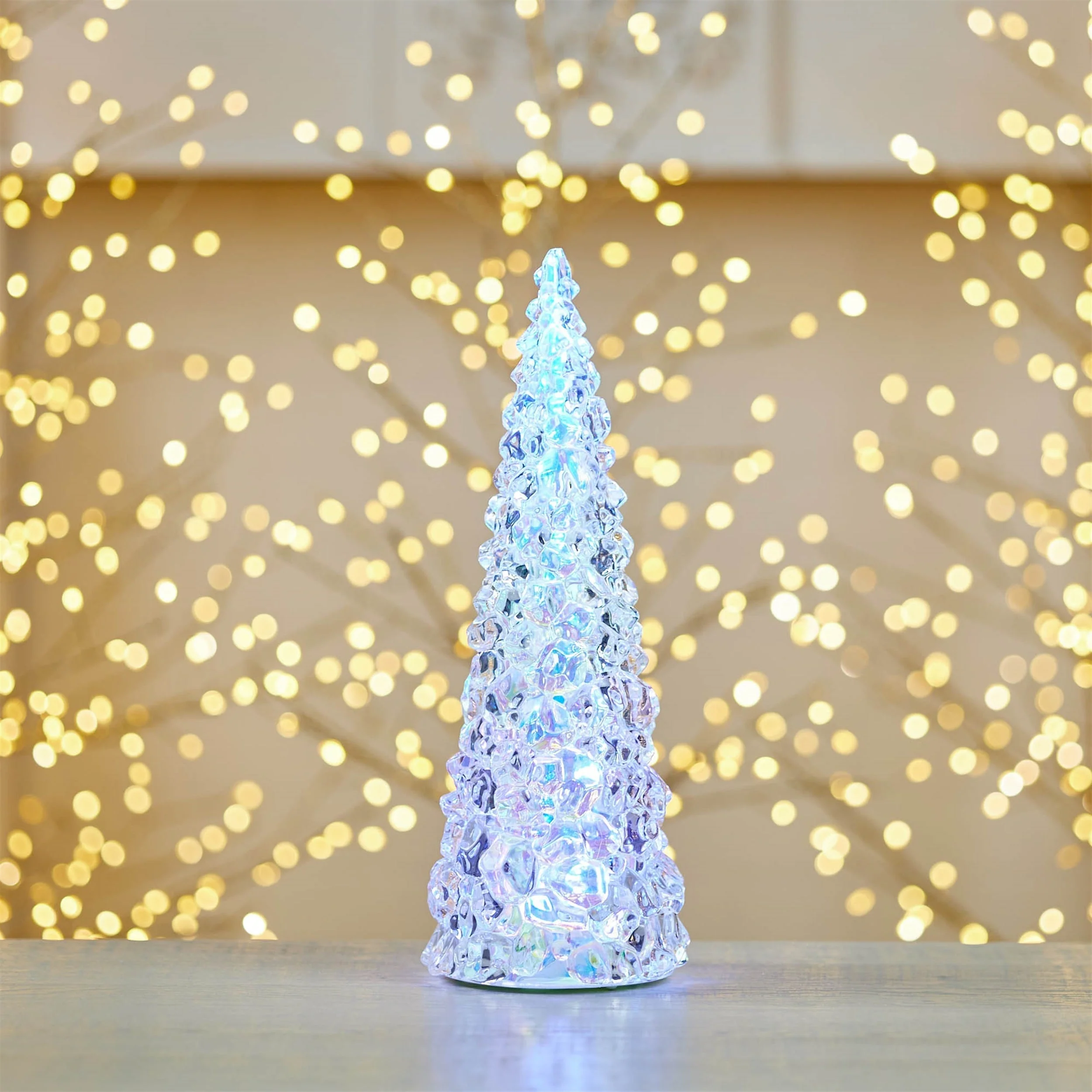 Iridescent LED Pine Tree 13.5"H - Image 2