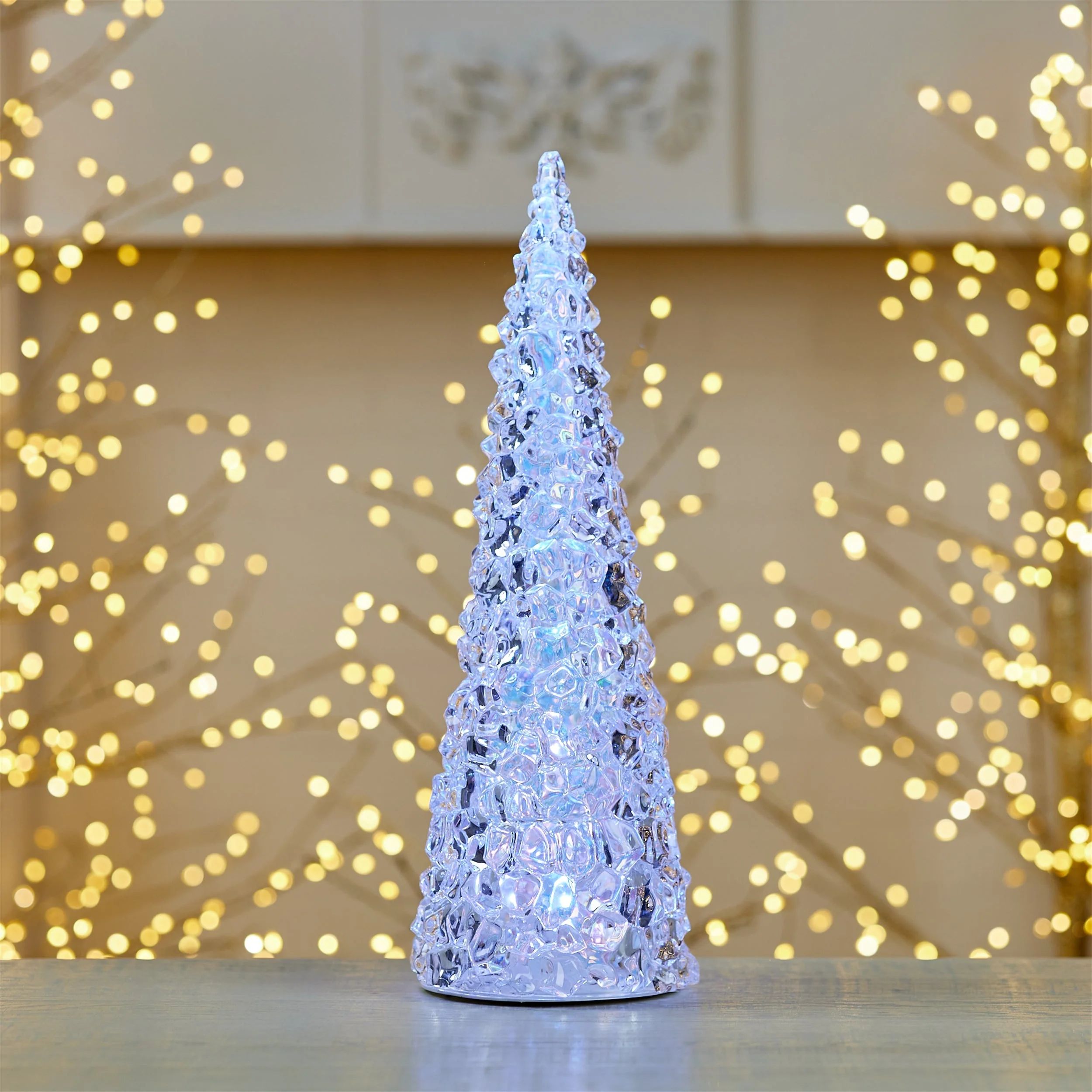 Iridescent LED Pine Tree 17.5"H - Image 2