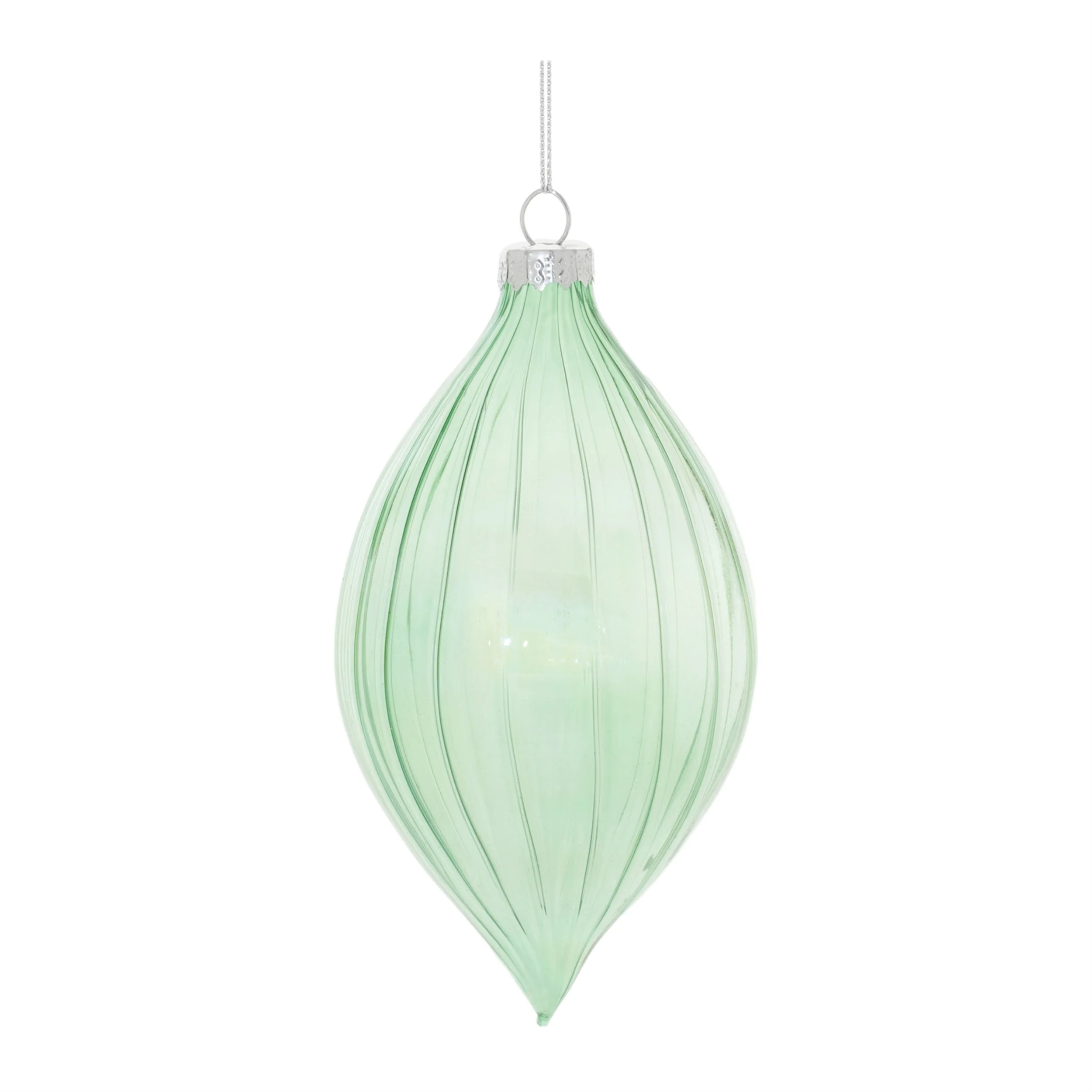 Iridescent Ribbed Glass Ornament (Set of 6) - Image 4