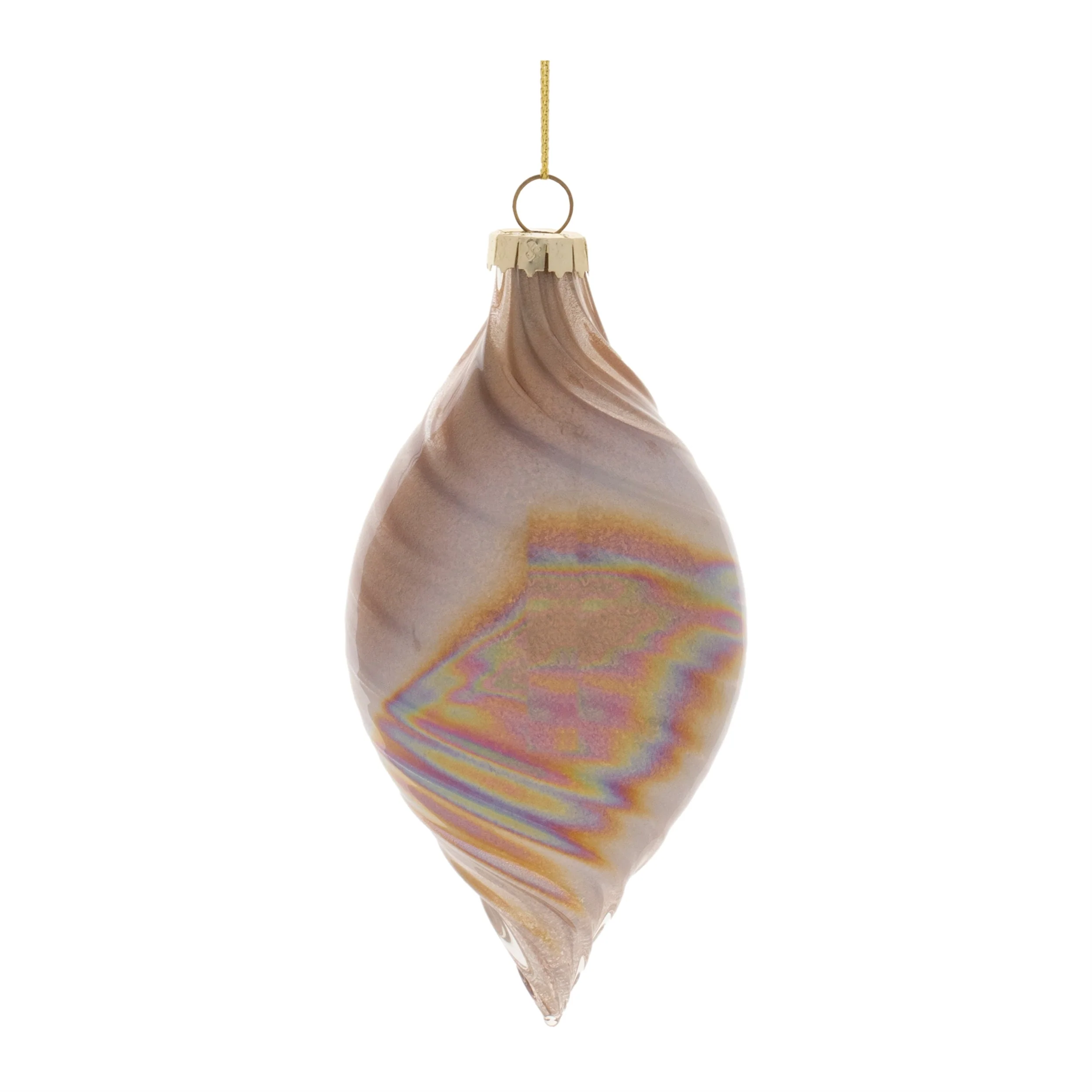 Iridescent Swirl Glass Ornament (Set of 12) - Image 10