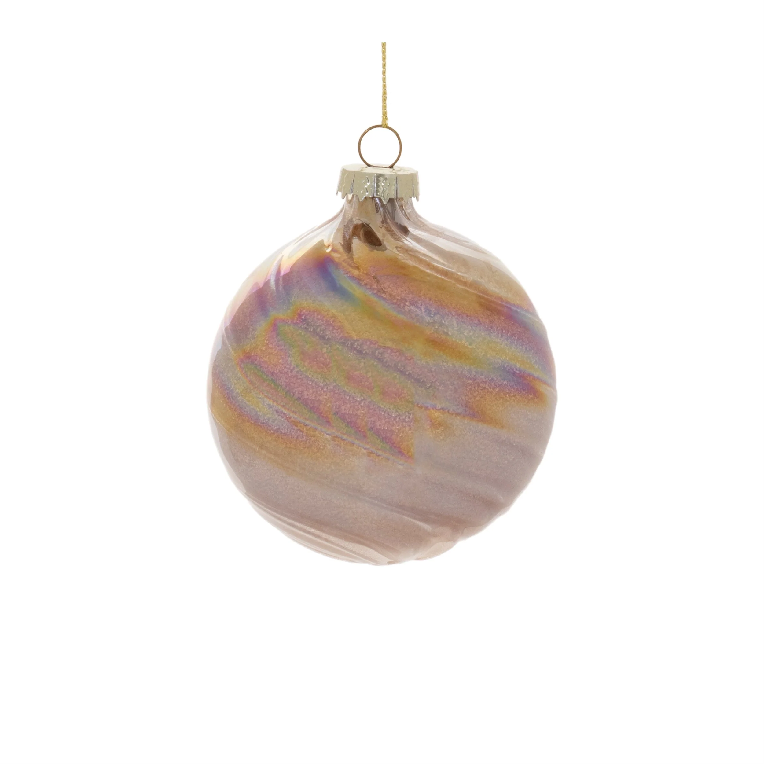 Iridescent Swirl Glass Ornament (Set of 12) - Image 9