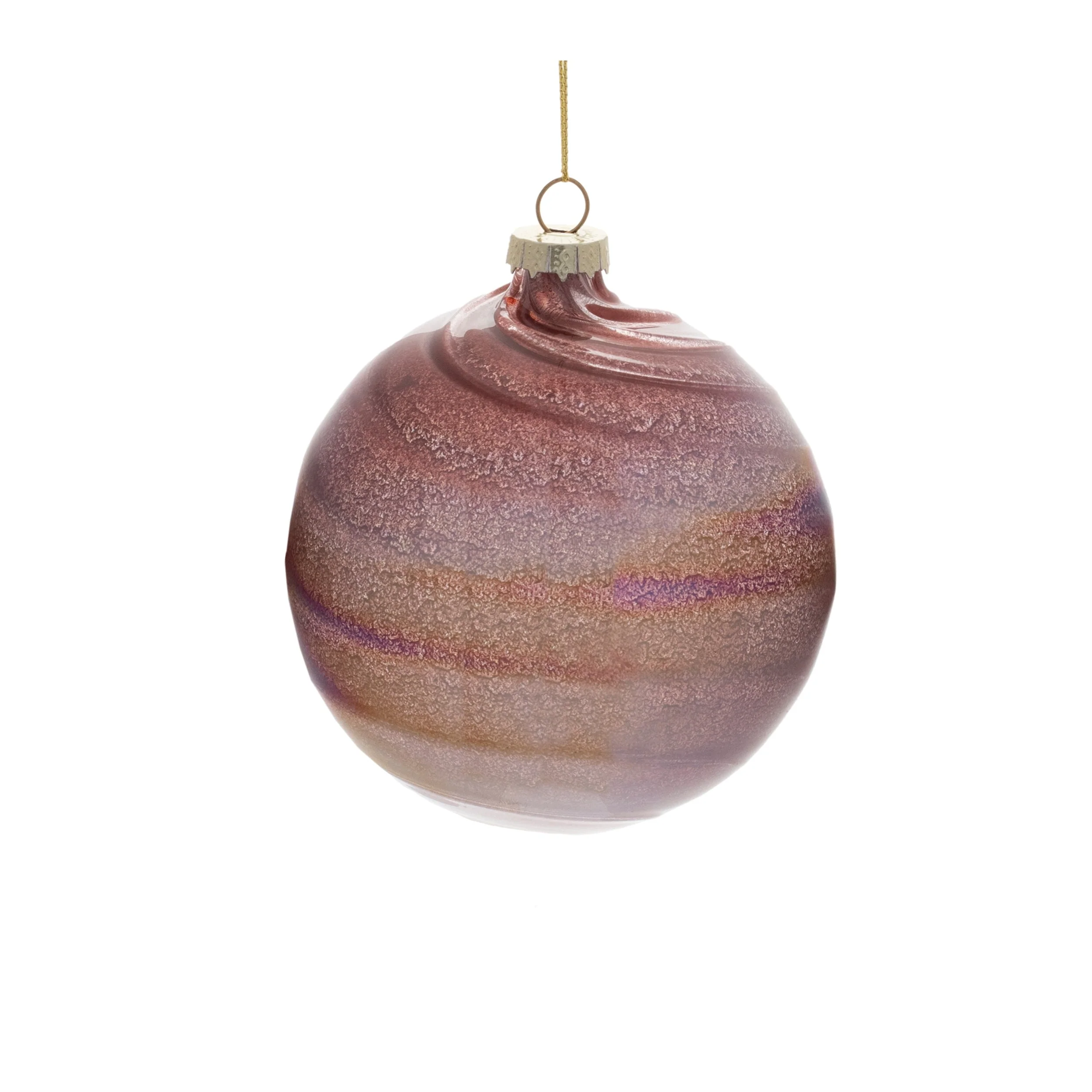 Iridescent Swirl Glass Ornament (Set of 6) - Image 4