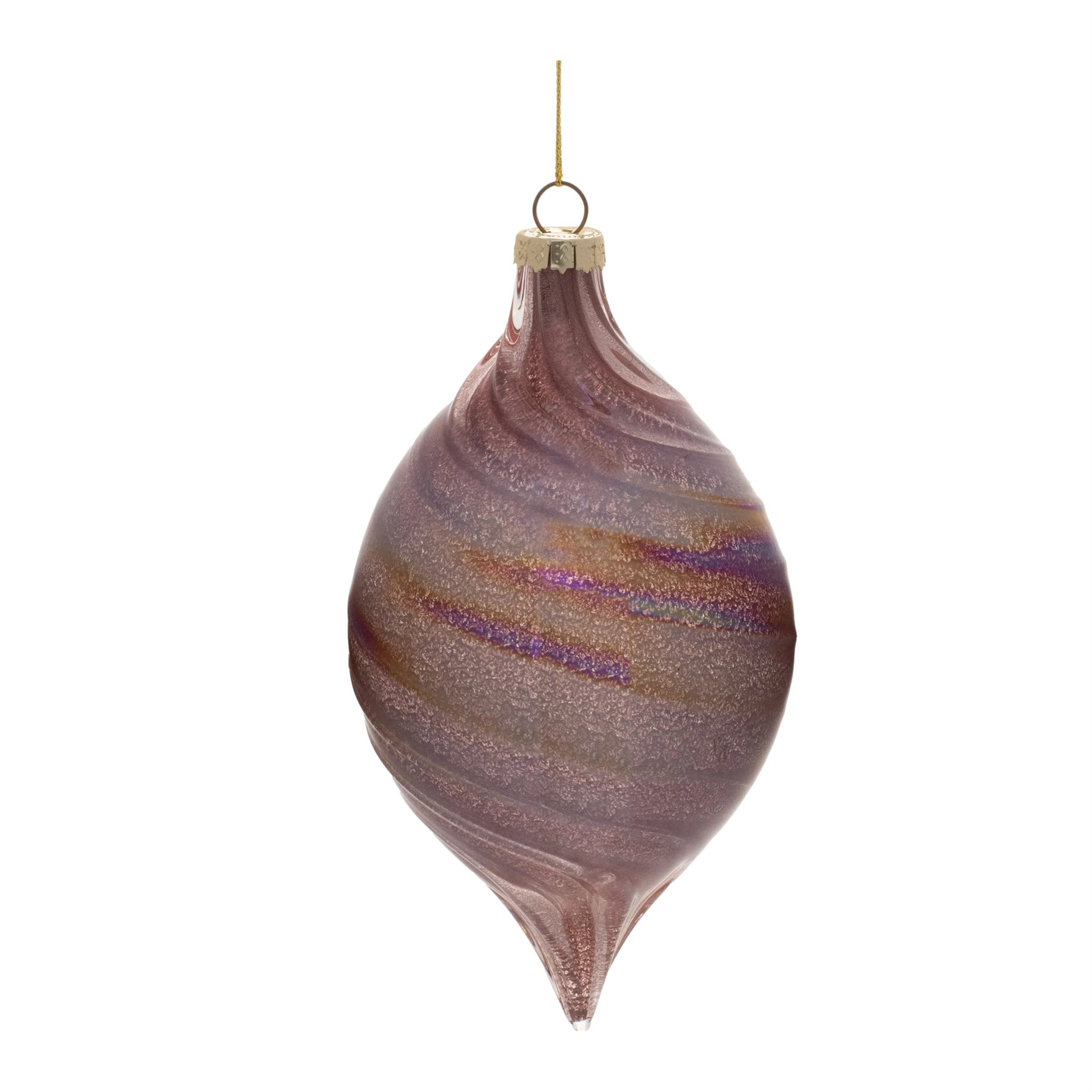 Iridescent Swirl Glass Ornament (Set of 6) - Image 5