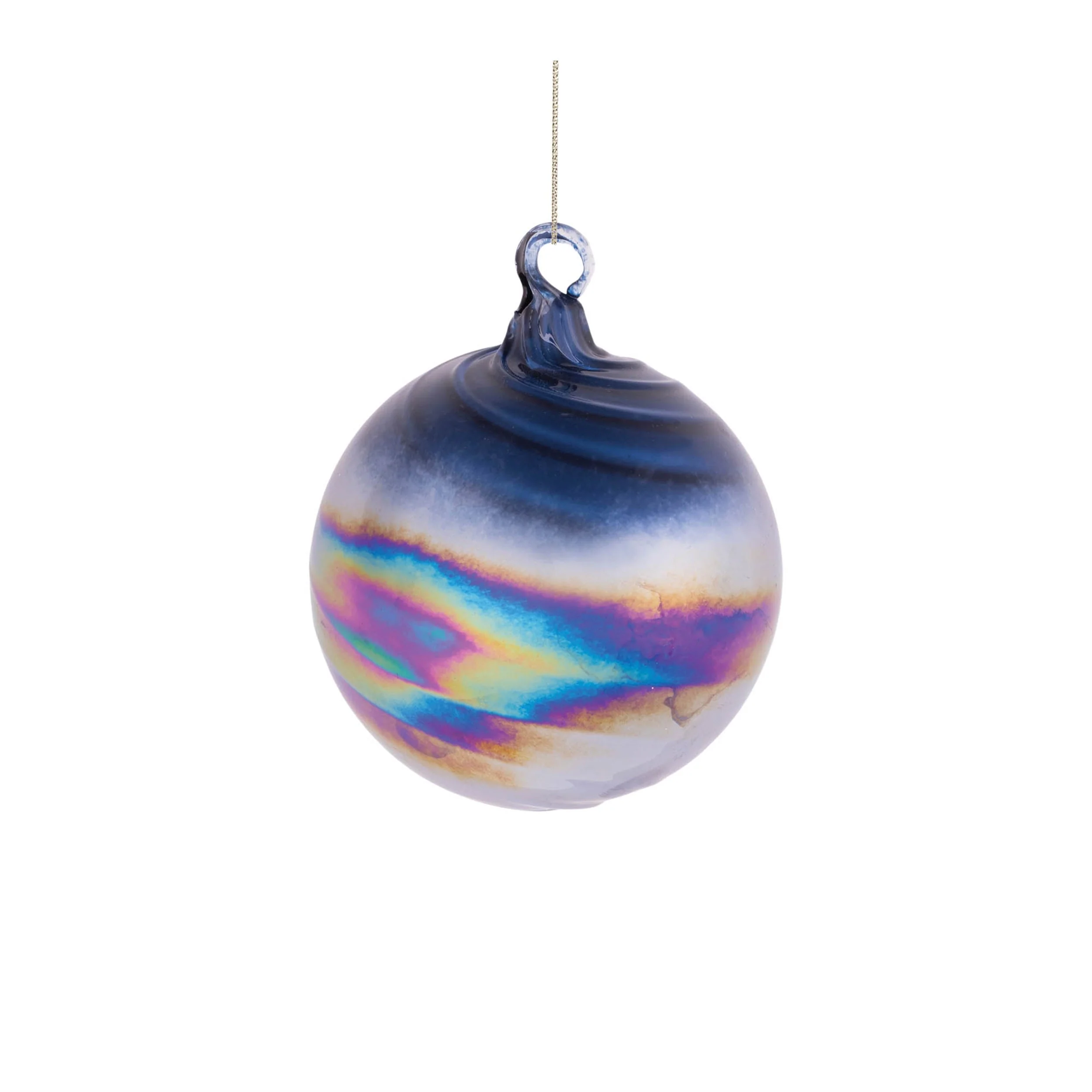 Iridescent Swirled Glass Ornament (Set of 12) - Image 3