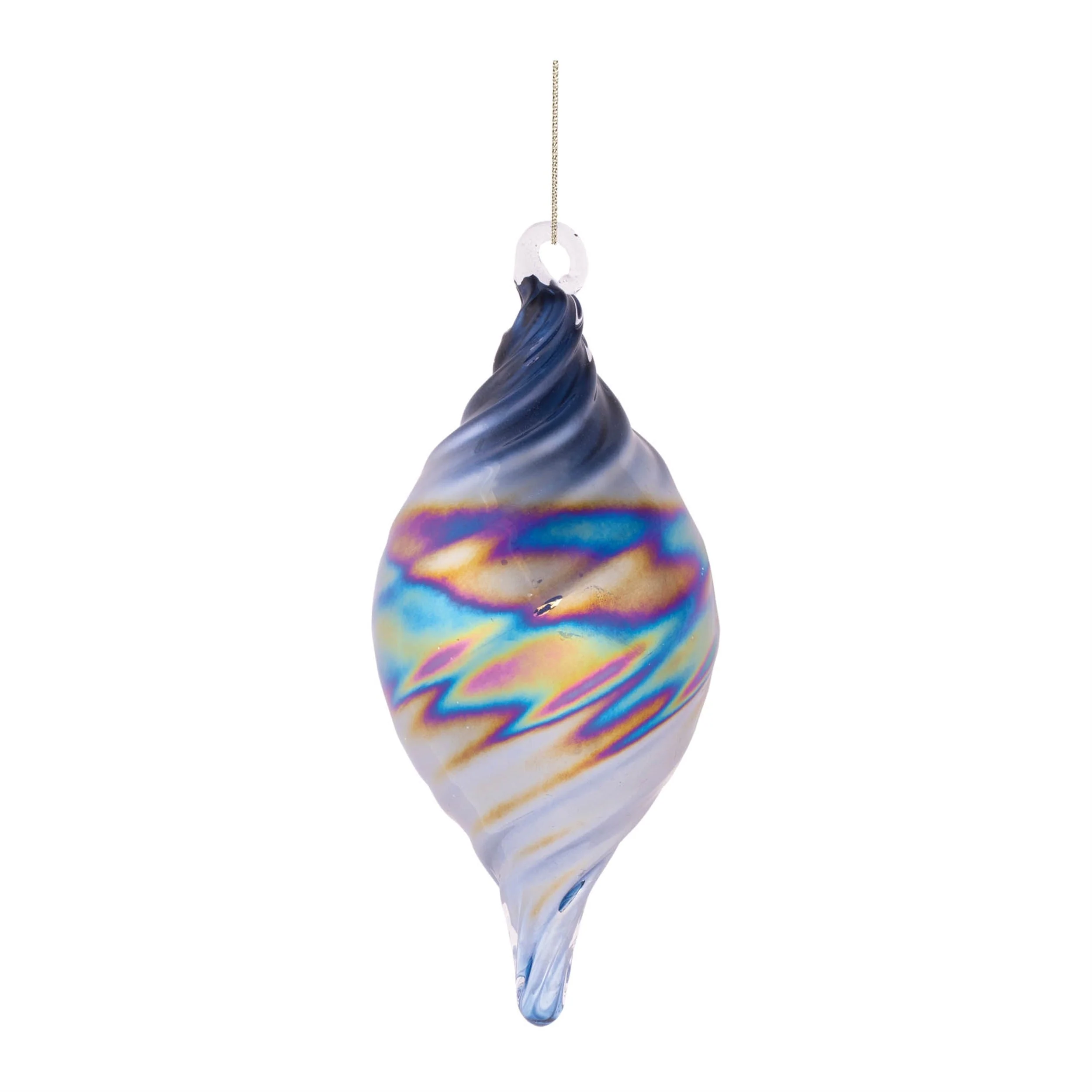 Iridescent Swirled Glass Ornament (Set of 12) - Image 4