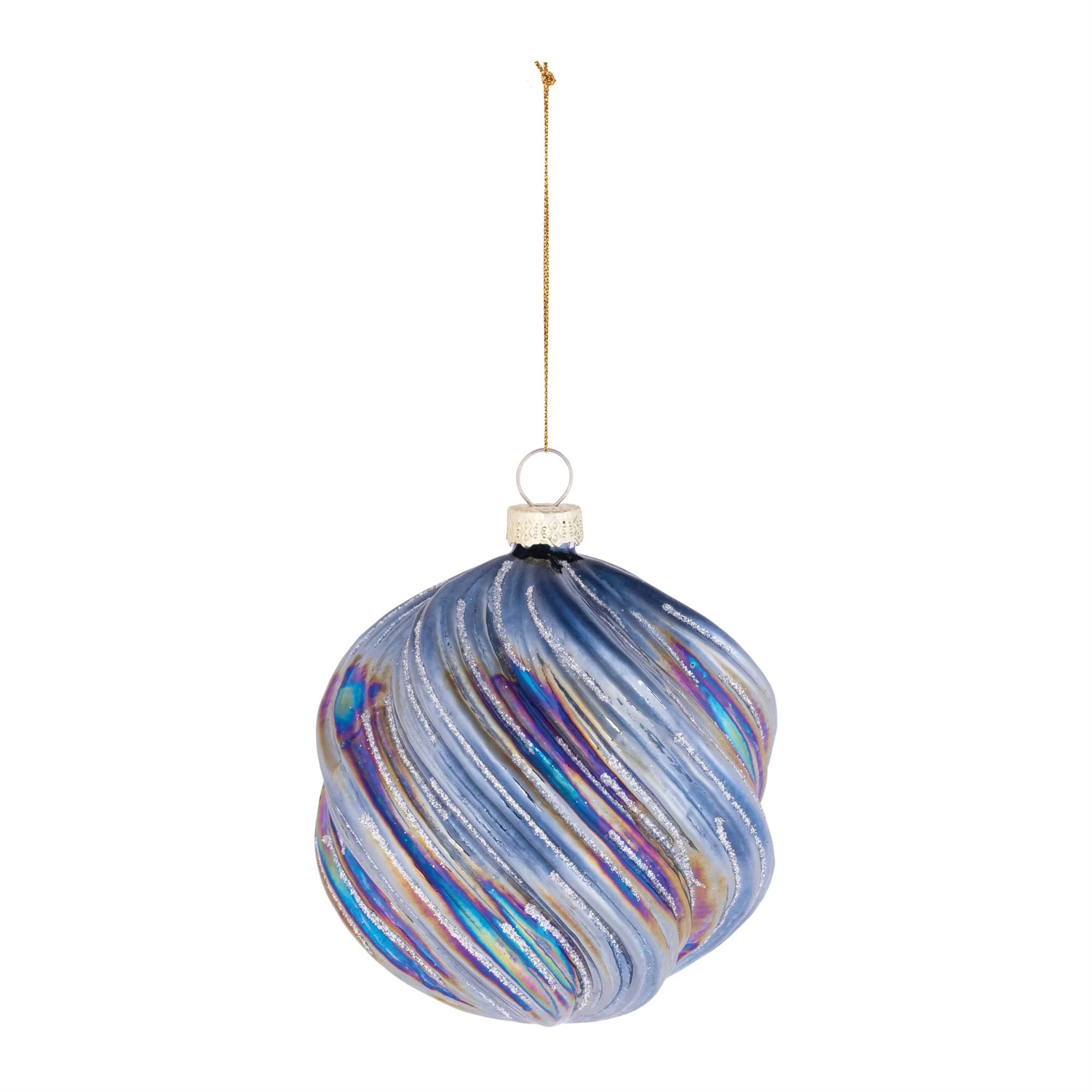 Iridescent Swirled Glass Ornament (Set of 6) - Image 6