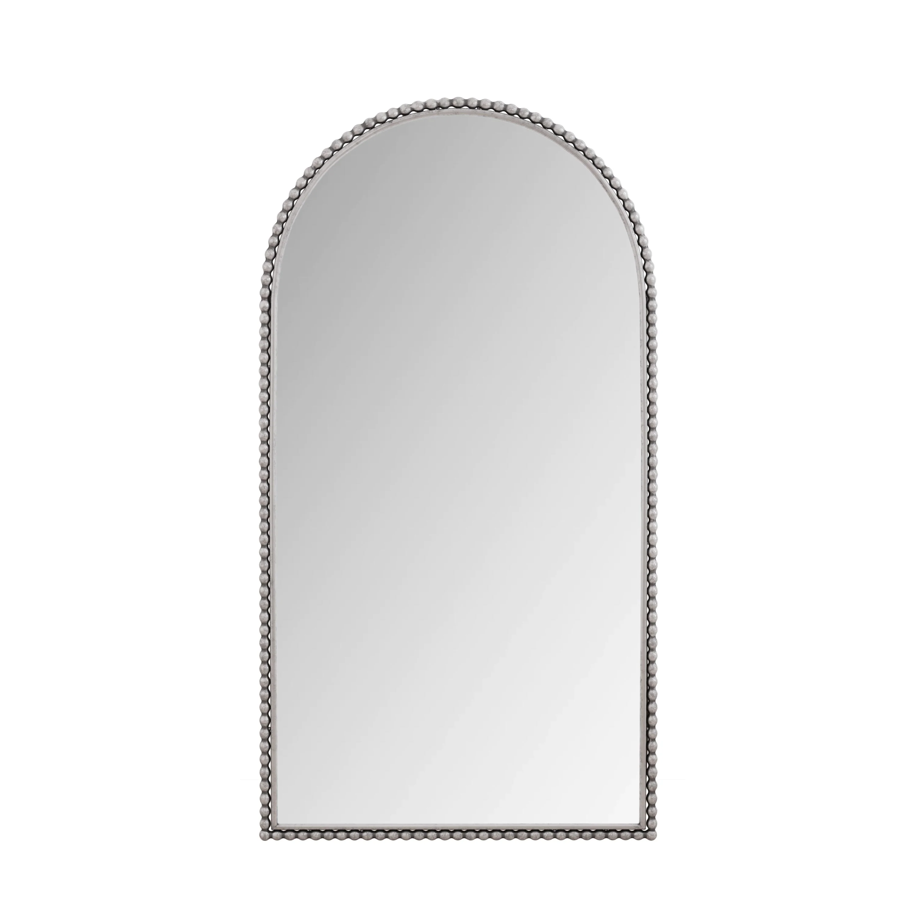 Iron Arch Retro Full Length Mirror with Supporting Feet in Silver - Image 6