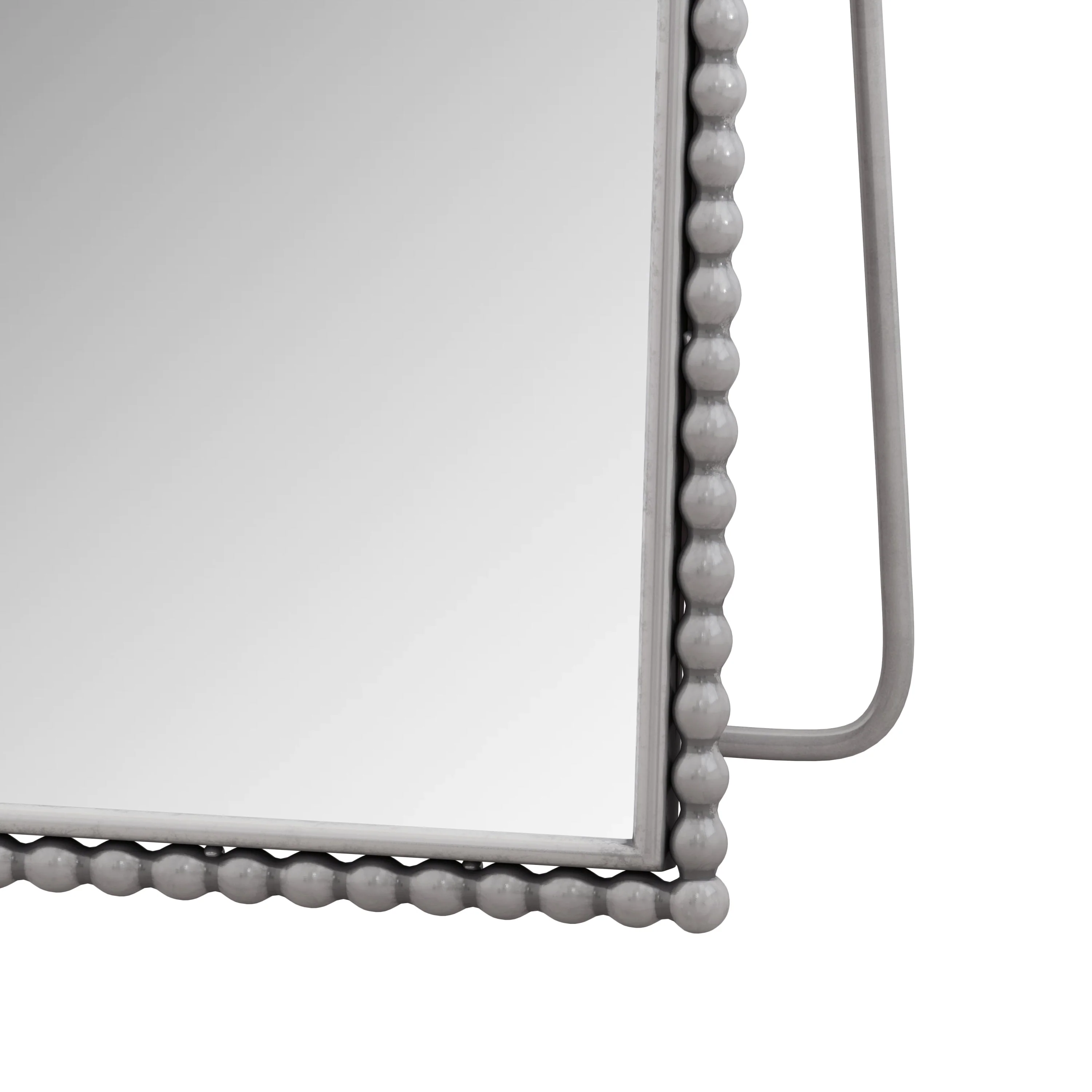 Iron Arch Retro Full Length Mirror with Supporting Feet in Silver - Image 8