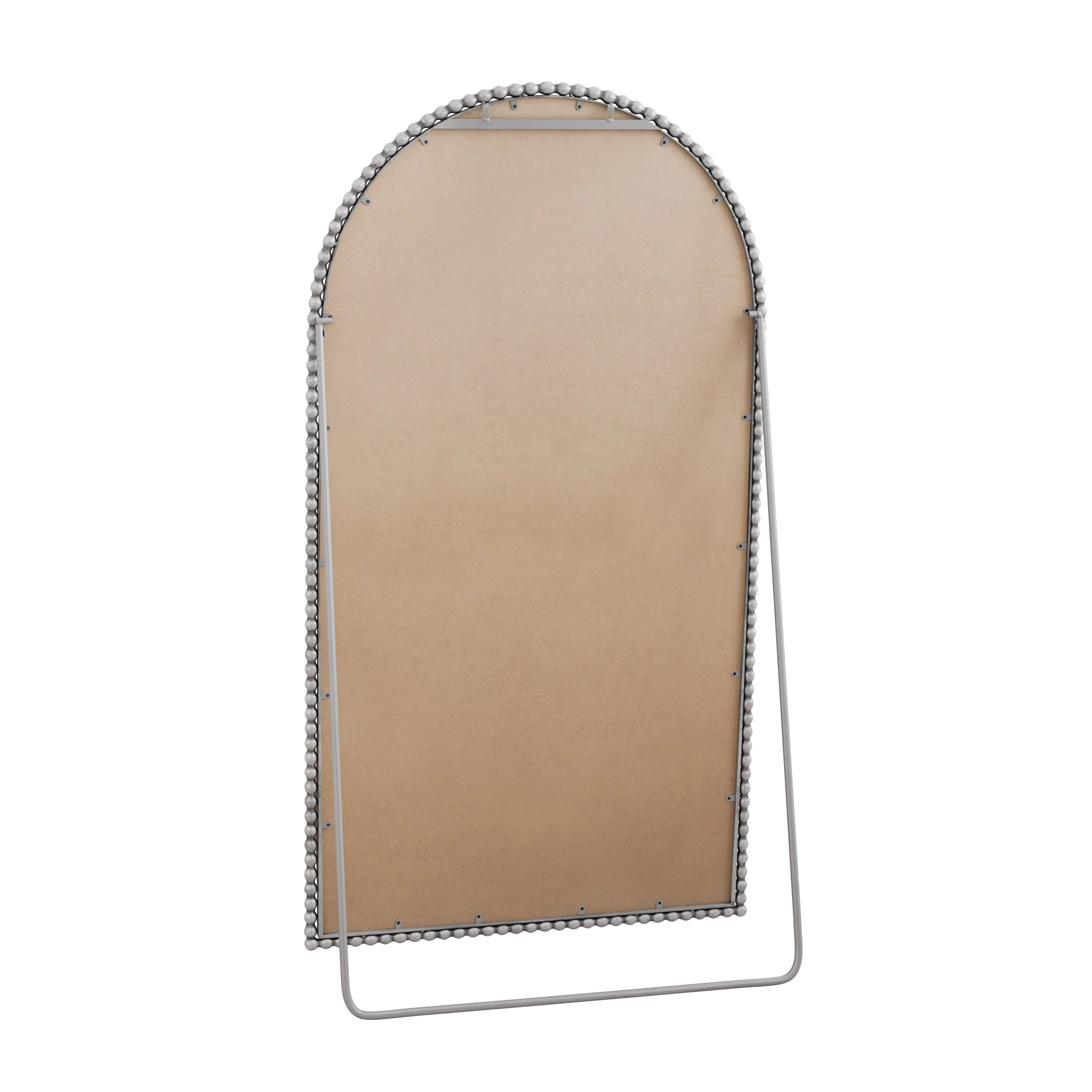 Iron Arch Retro Full Length Mirror with Supporting Feet in Silver - Image 9