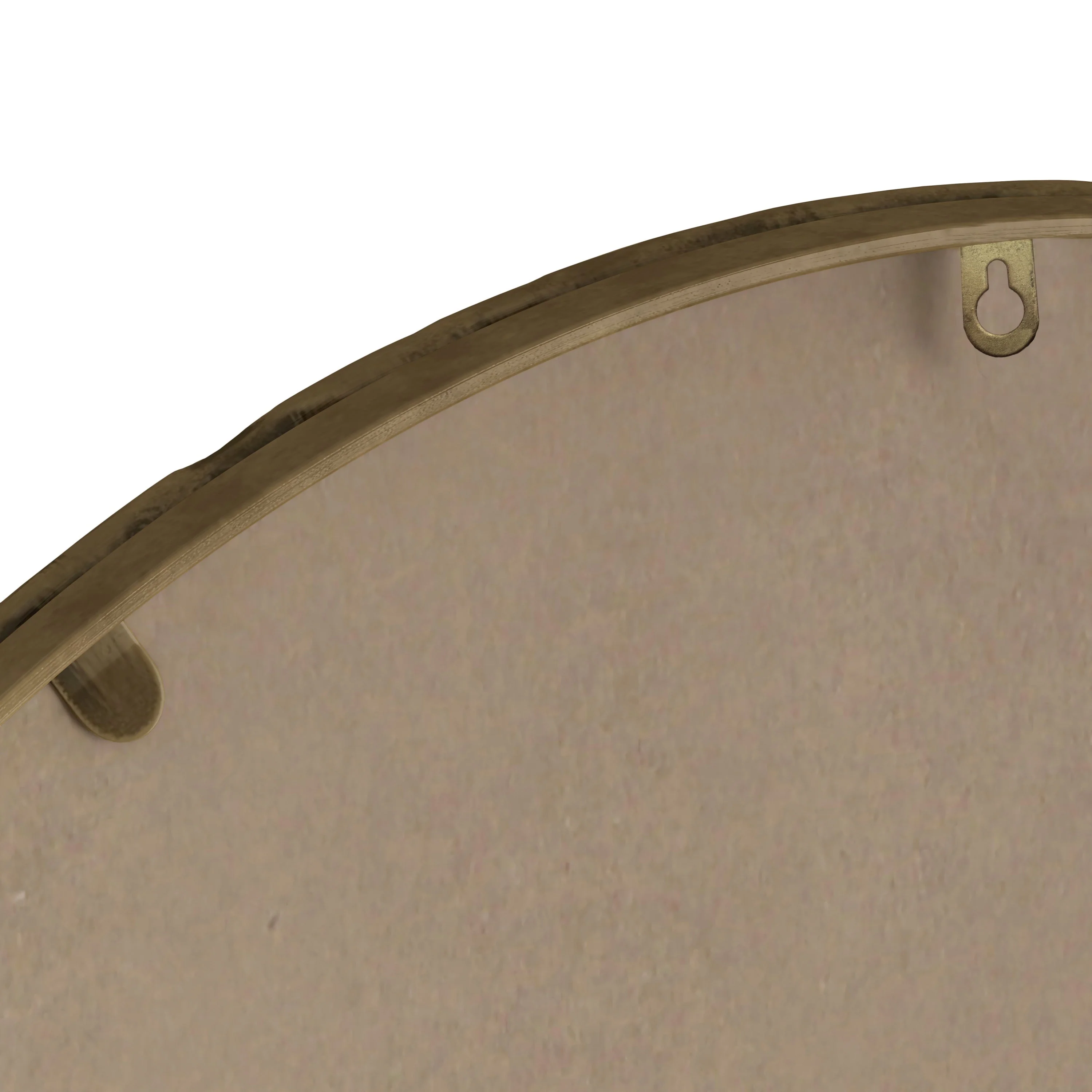 Iron Art Oval Retro Mirror in Gold with Antique Effect - Image 9