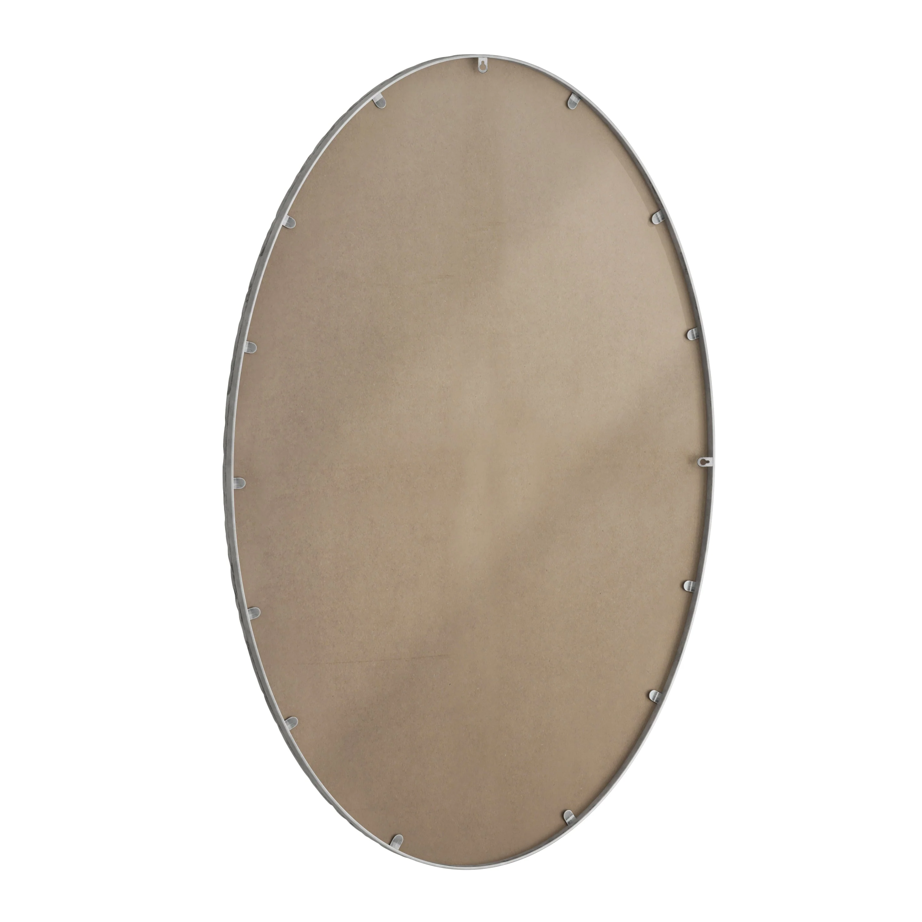 Iron Art Oval Retro Mirror with Antique Effect in Silver - Image 8