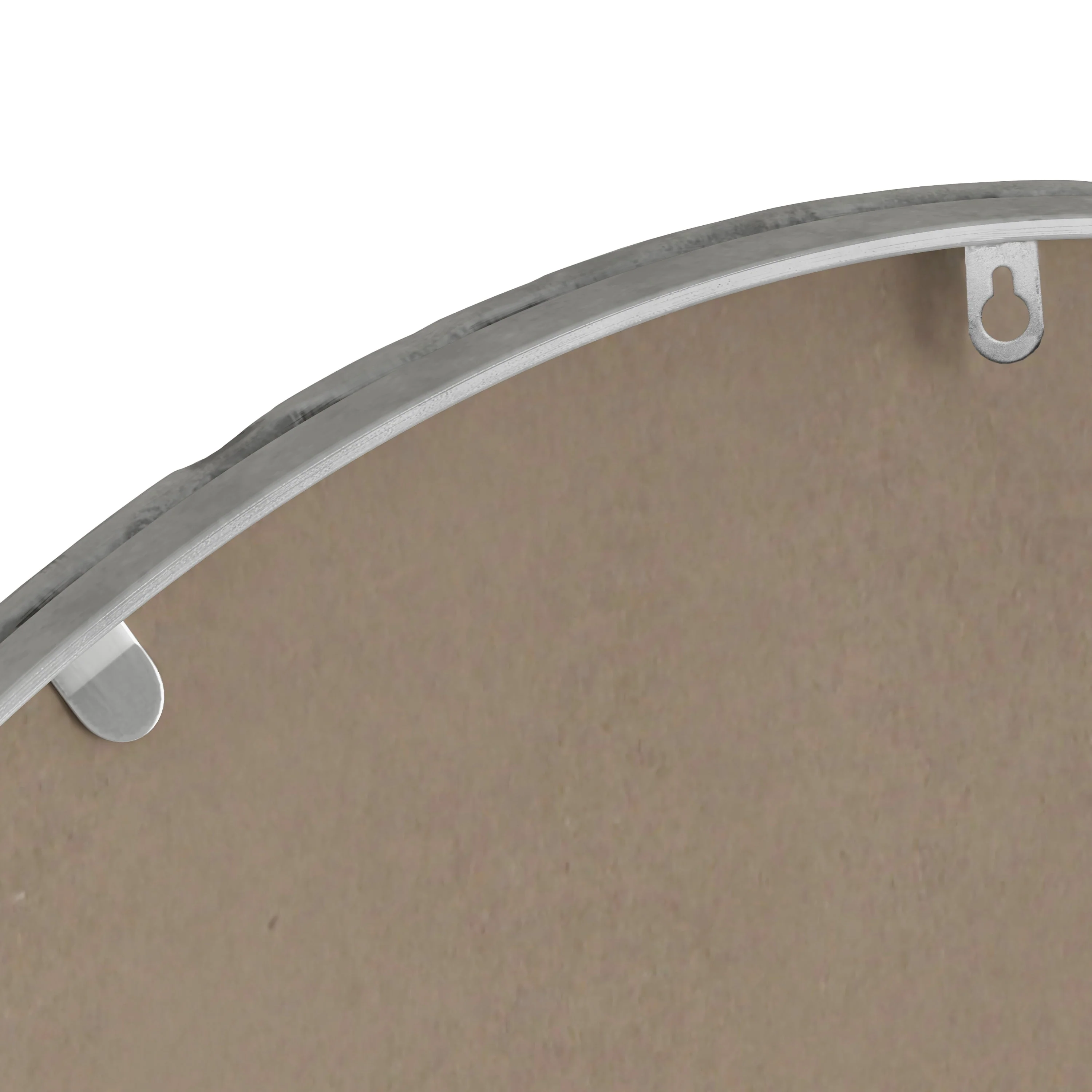 Iron Art Oval Retro Mirror with Antique Effect in Silver - Image 9