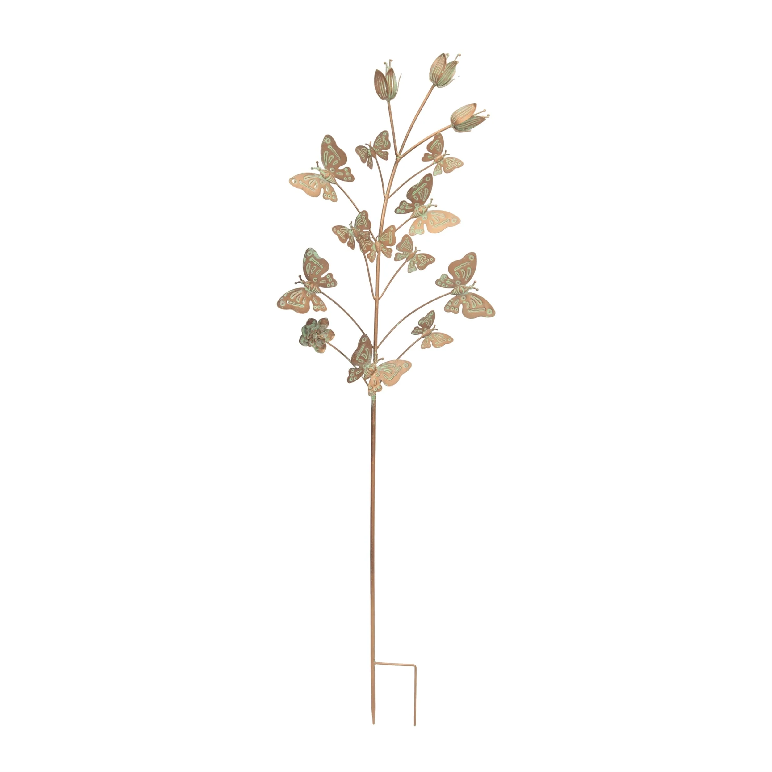 Iron Butterfly and Floral Garden Stake (Set of 2) - Image 2