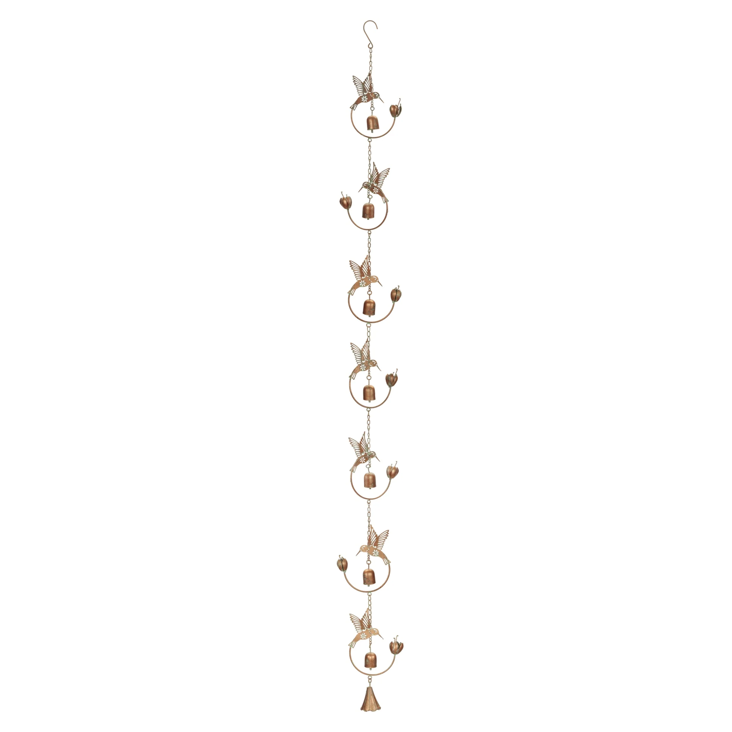 Iron Hummingbird and Bell Rain Chain - Image 2