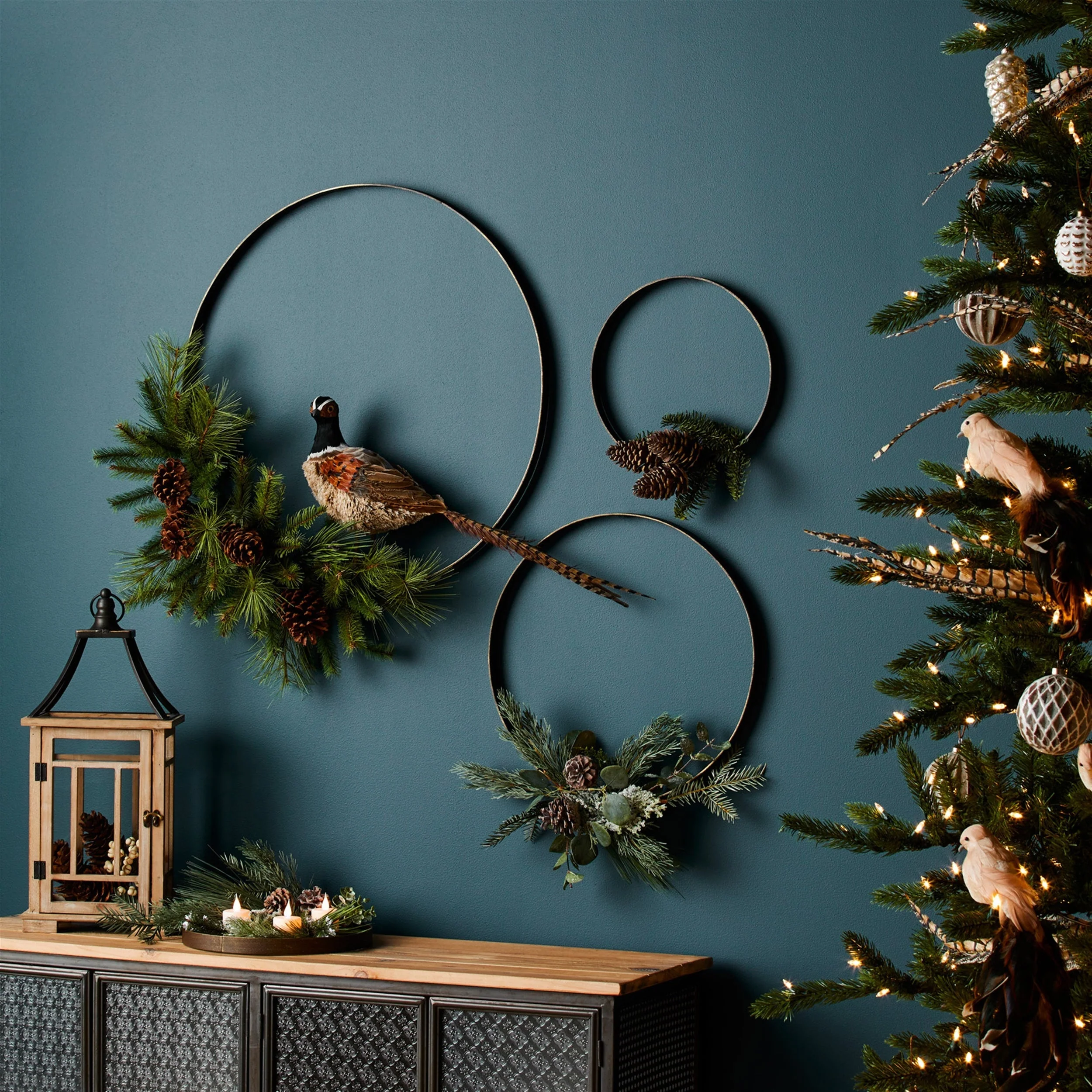 Iron Metal Rings Wall Display (Set of 3) - Image 2