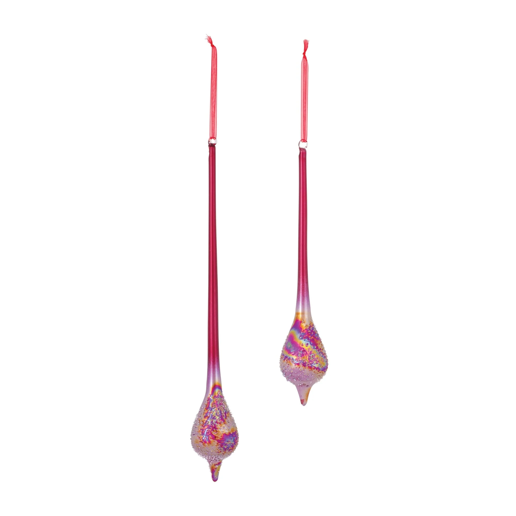 Irredescent Glass Drop Ornament (Set of 6) - Image 2