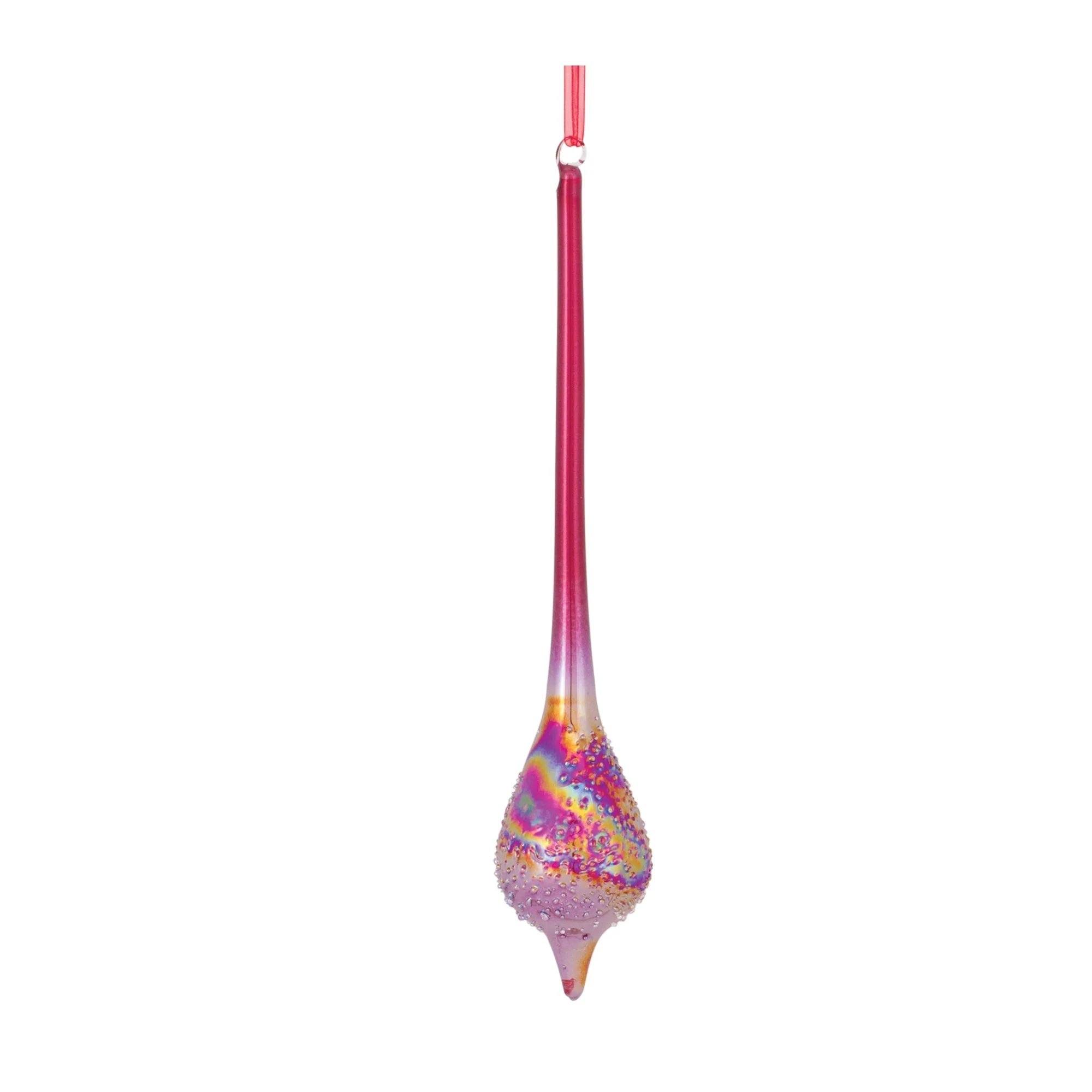 Irredescent Glass Drop Ornament (Set of 6) - Image 4