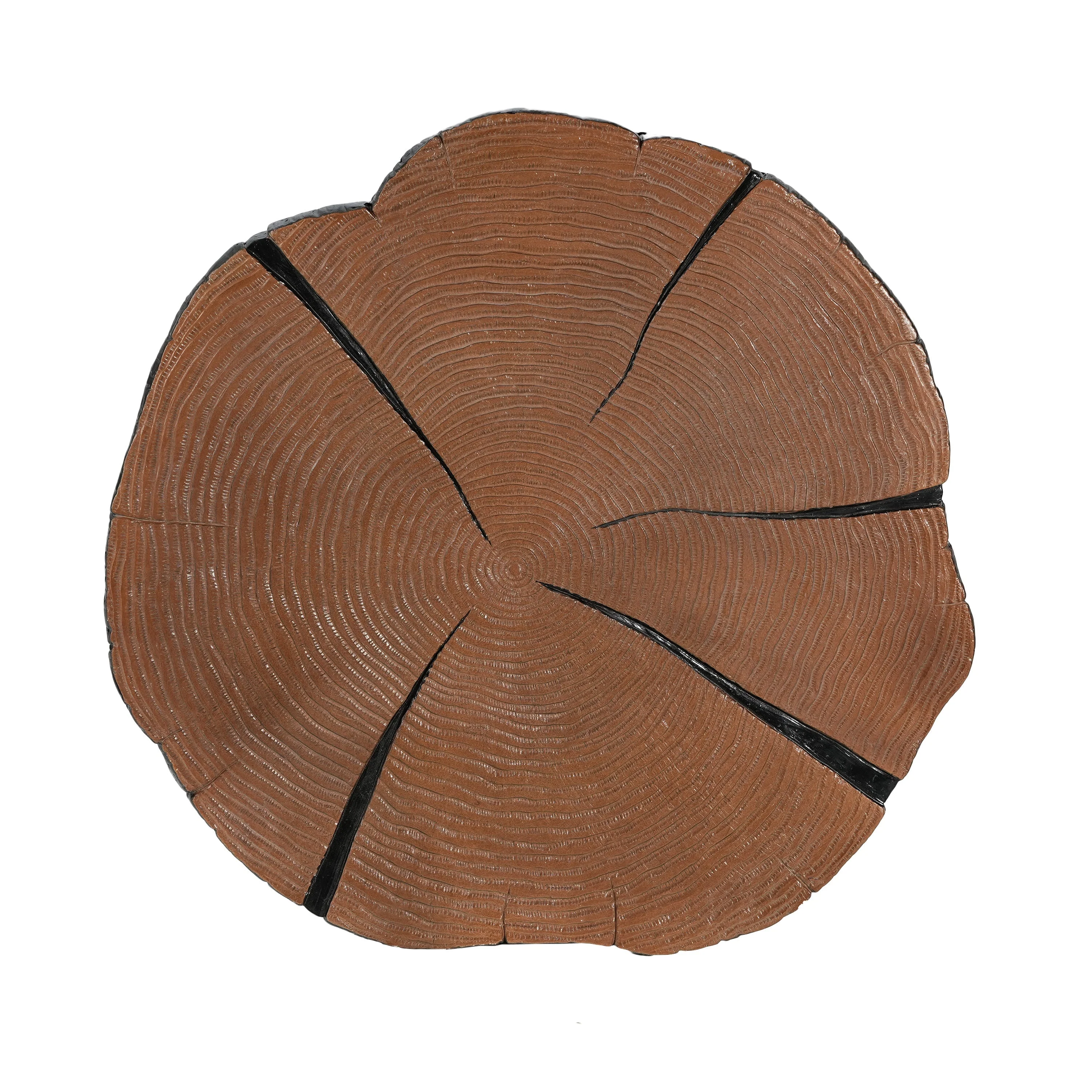 Irregular Coffee Table, 27" Modern MGO Top with Natural Wood & Black Metal Base - Image 8