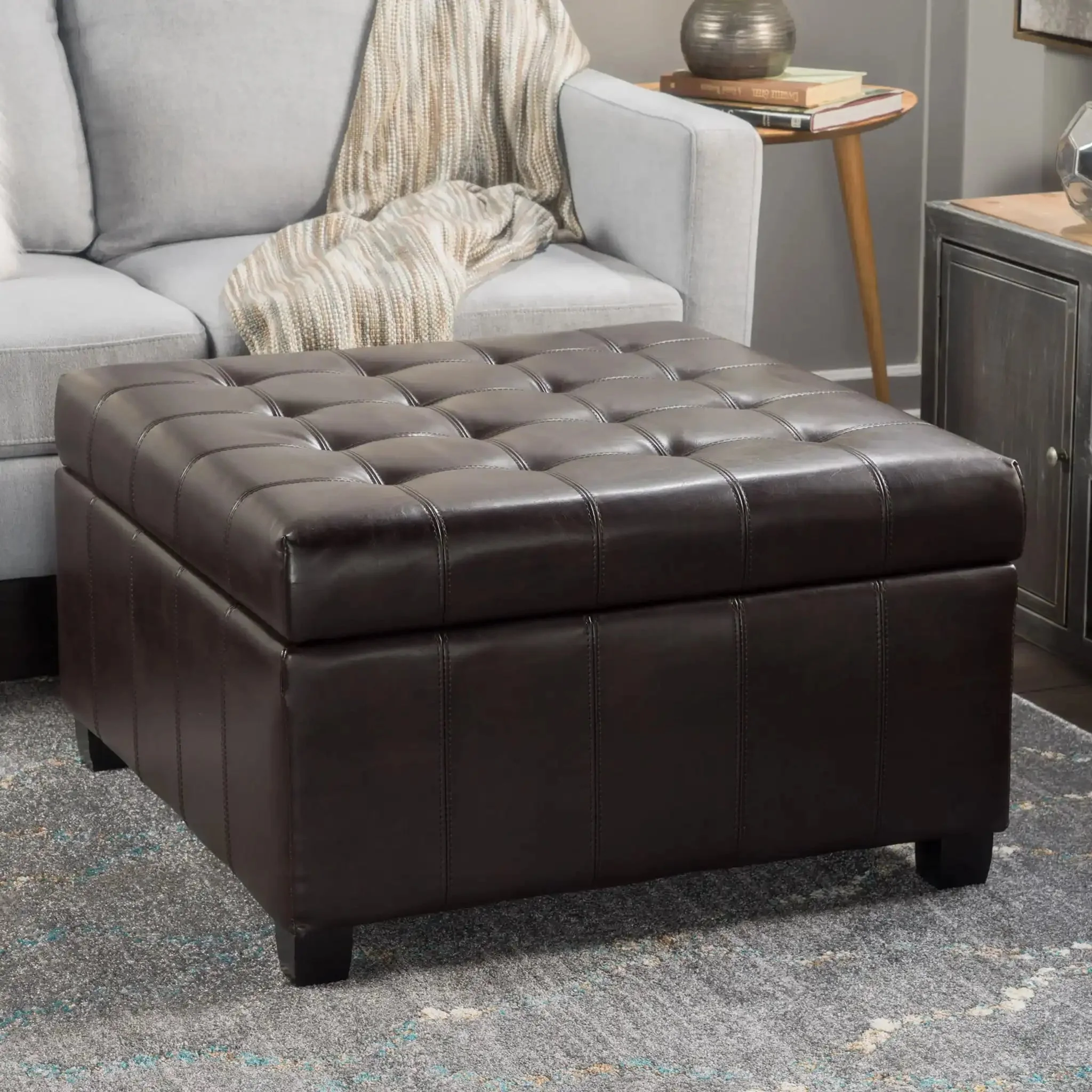 Isabella - Contemporary Ottoman With Storage - Image 12