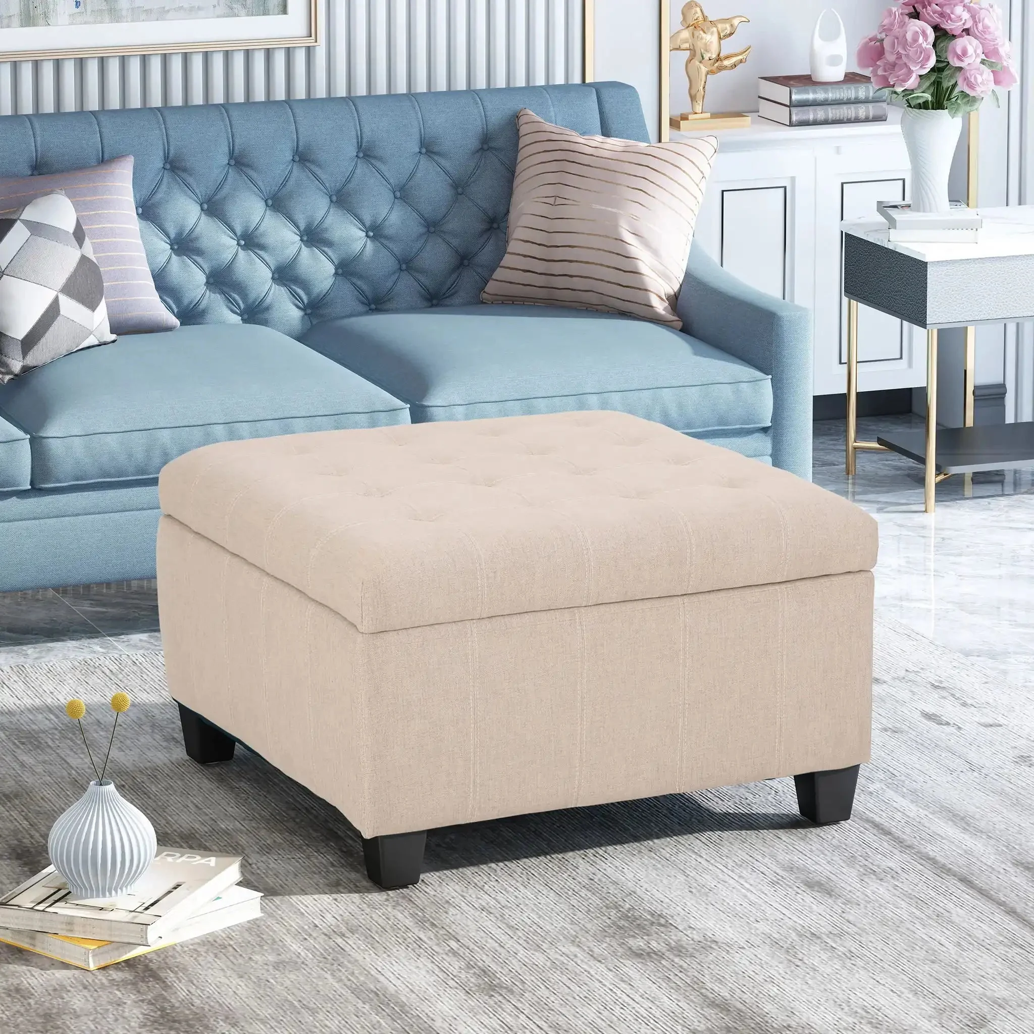 Isabella - Contemporary Ottoman With Storage - Image 14