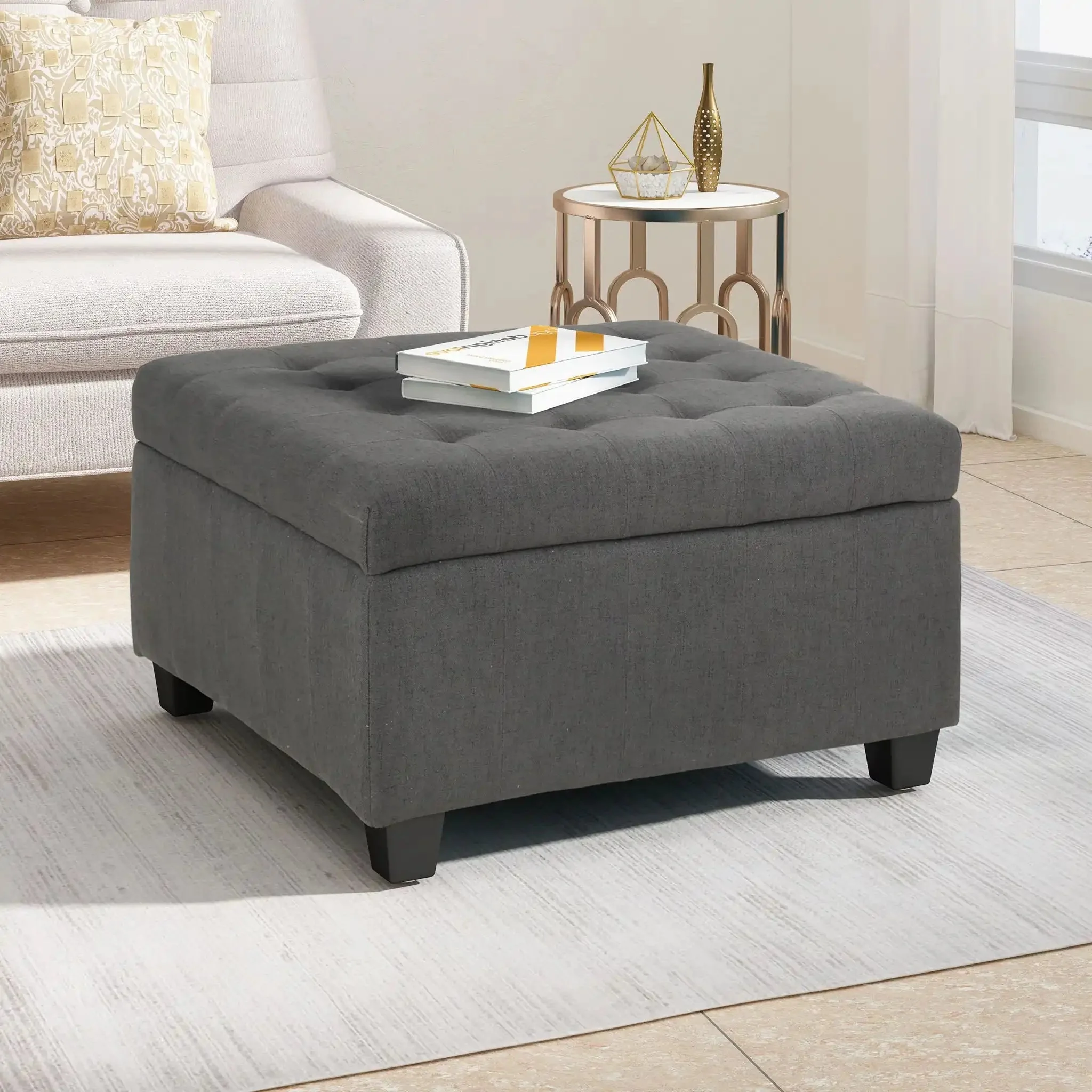 Isabella - Contemporary Ottoman With Storage - Image 15