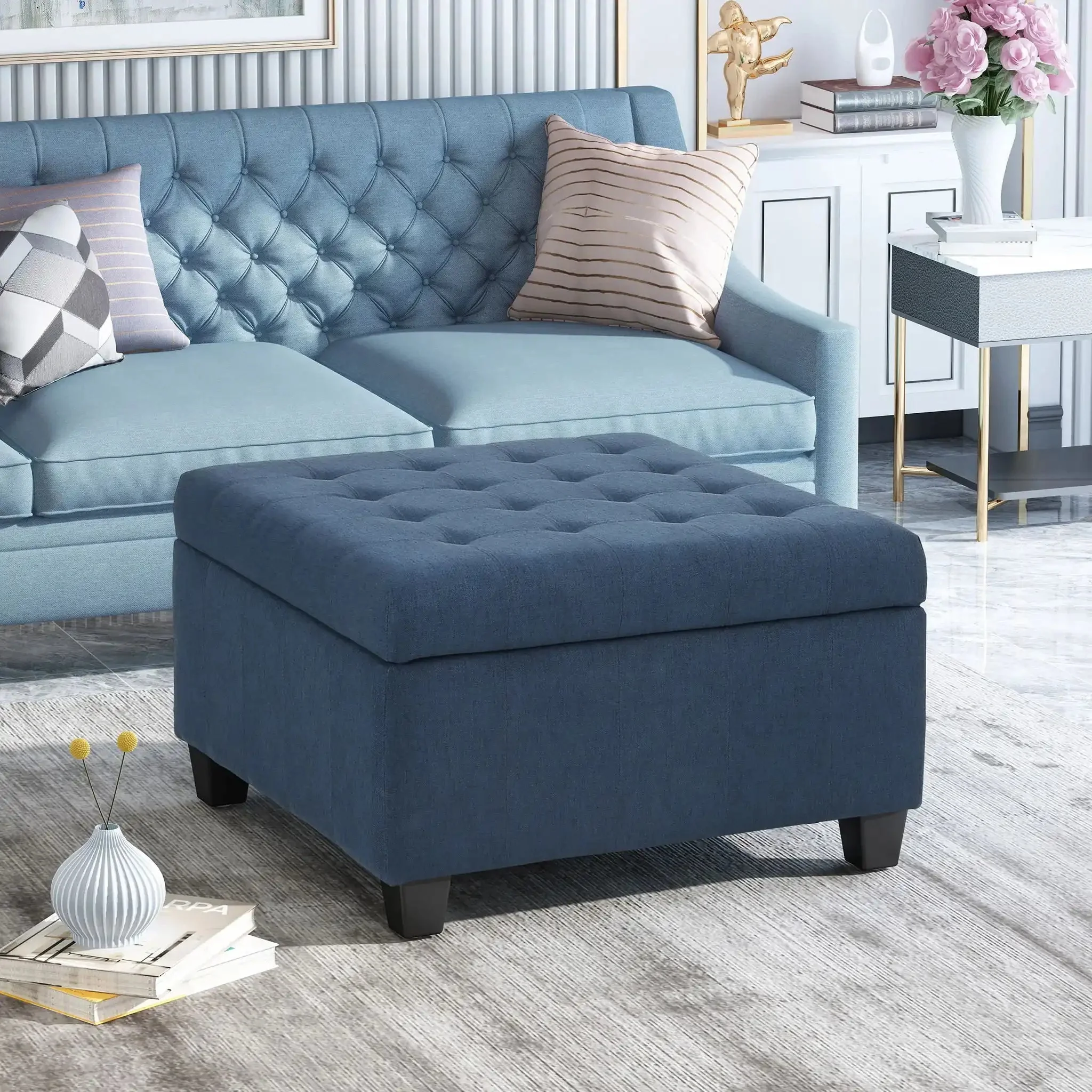 Isabella - Contemporary Ottoman With Storage - Image 6