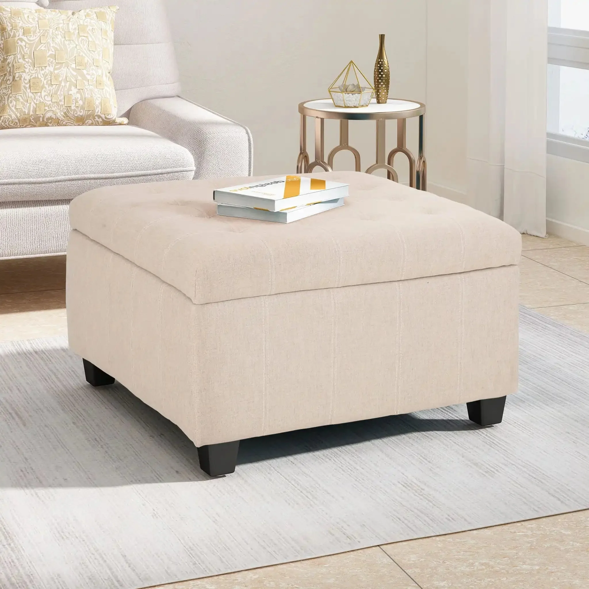 Isabella - Contemporary Ottoman With Storage - Image 8