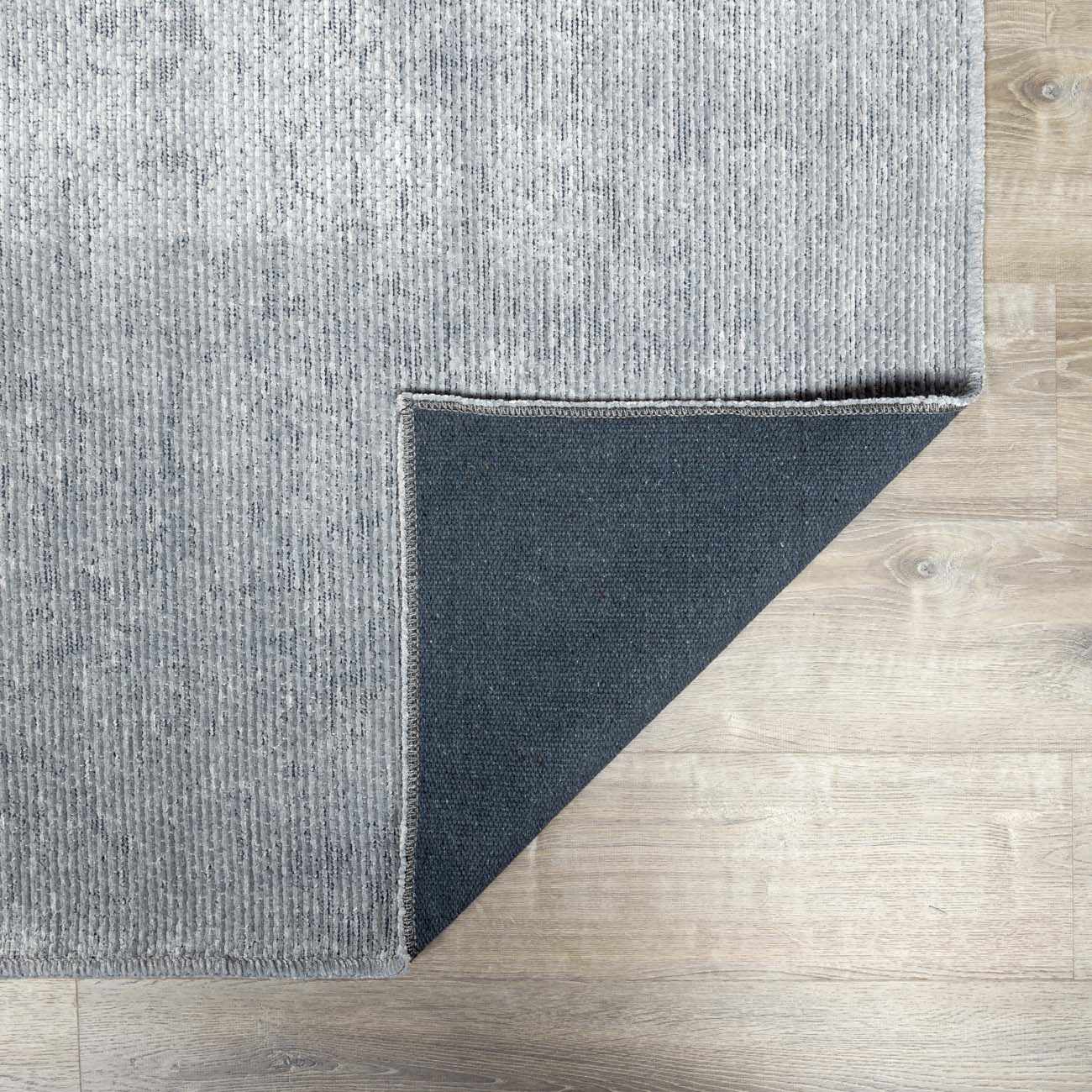 Isako Blue & Gray Solid Washable Area Rug - Clearance - Image 4