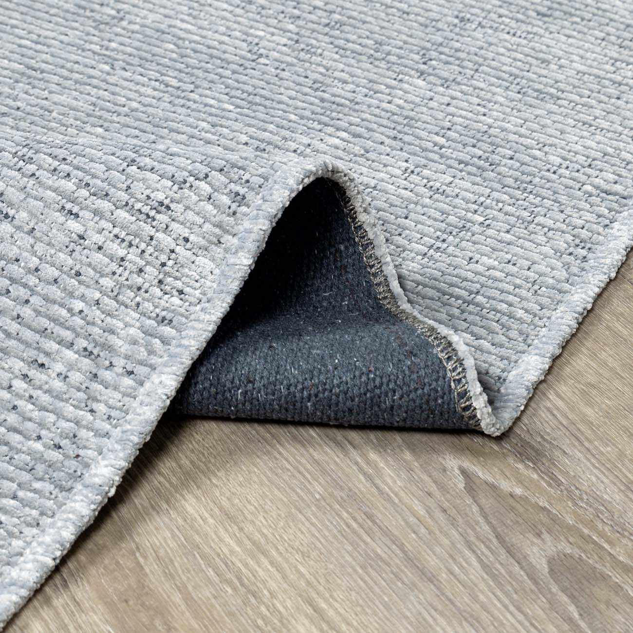Isako Blue & Gray Solid Washable Area Rug - Clearance - Image 5