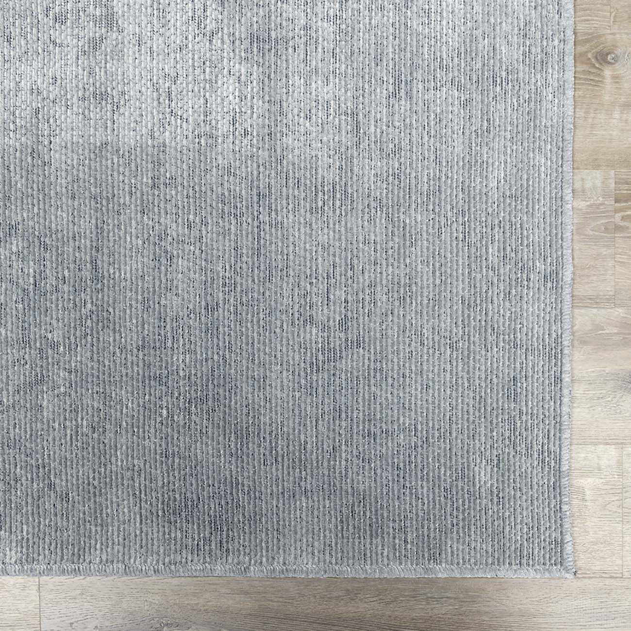 Isako Blue & Gray Solid Washable Area Rug - Clearance - Image 6