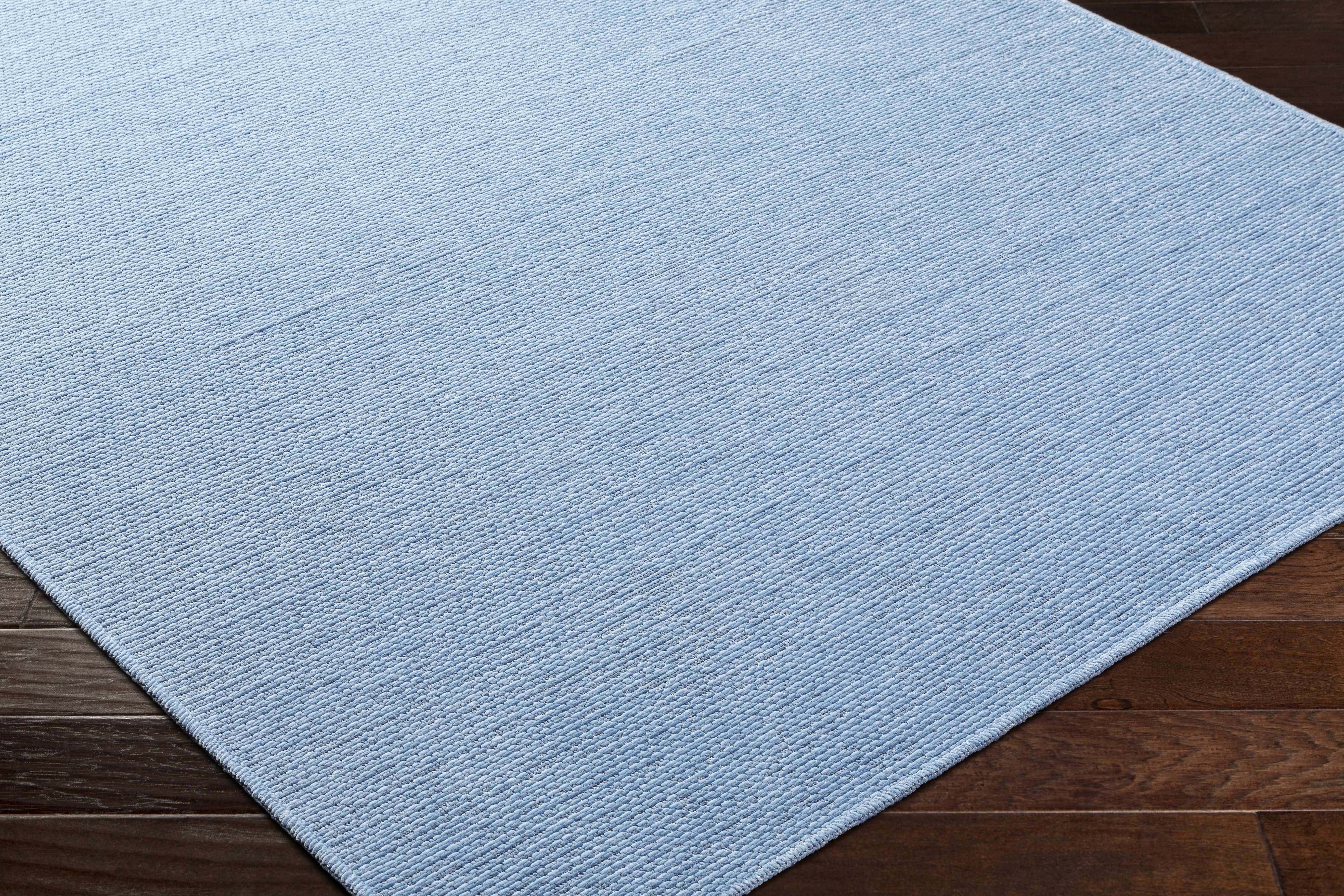 Isako Blue Solid Washable Area Rug - Clearance - Image 6