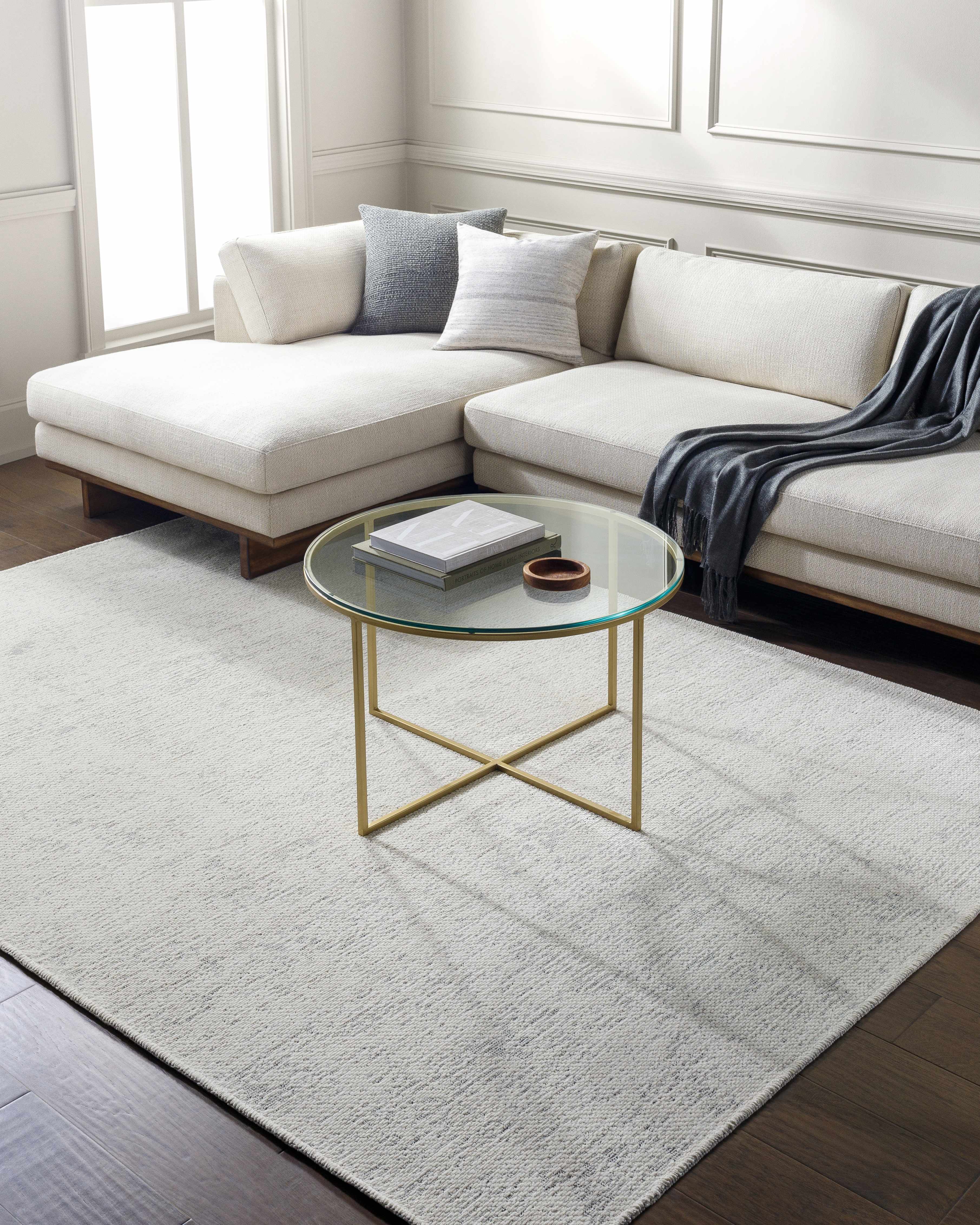 Isako Gray Solid Washable Area Rug - Clearance - Image 2