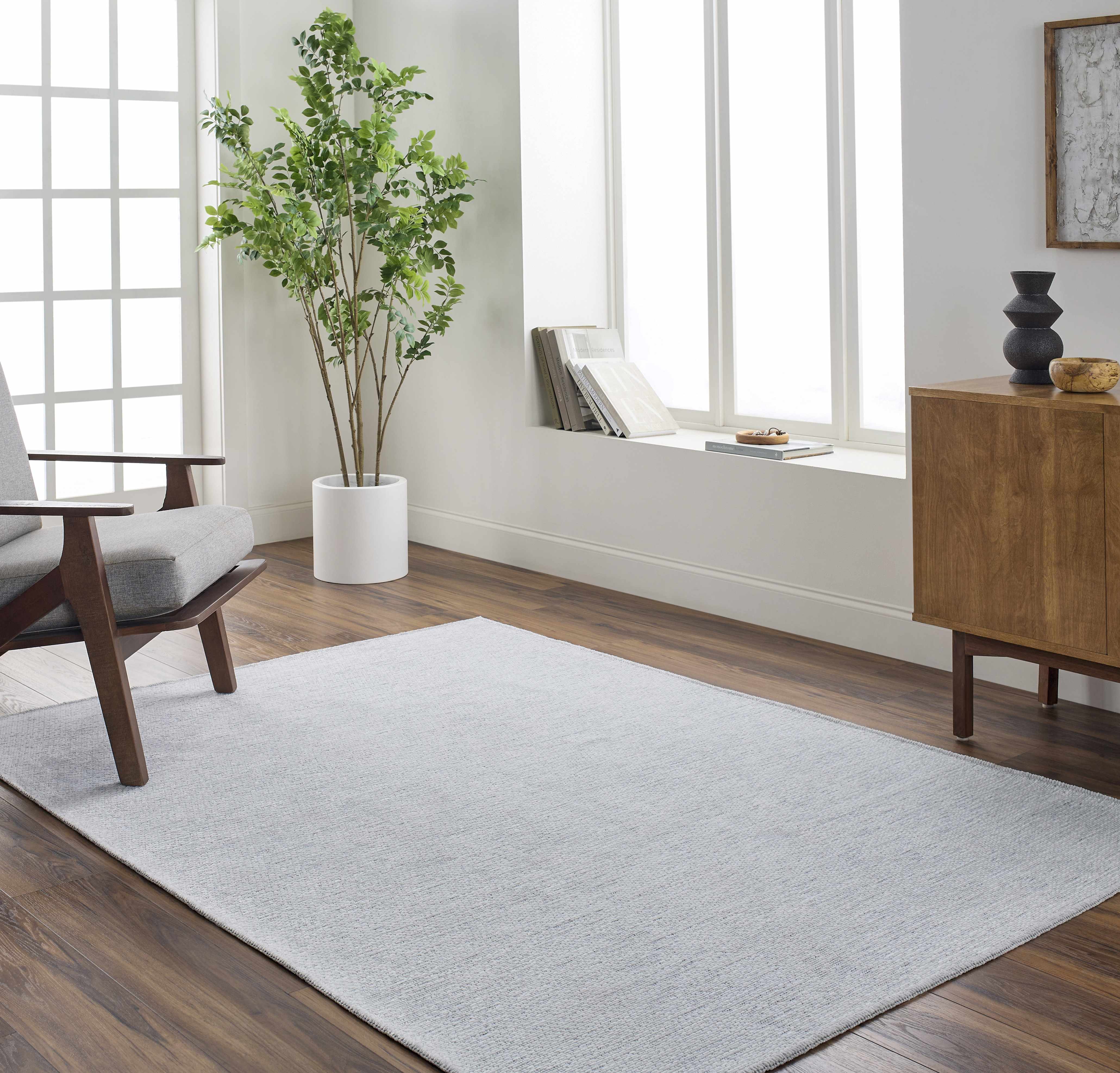 Isako Light Blue Solid Washable Rug - Promo - Image 4