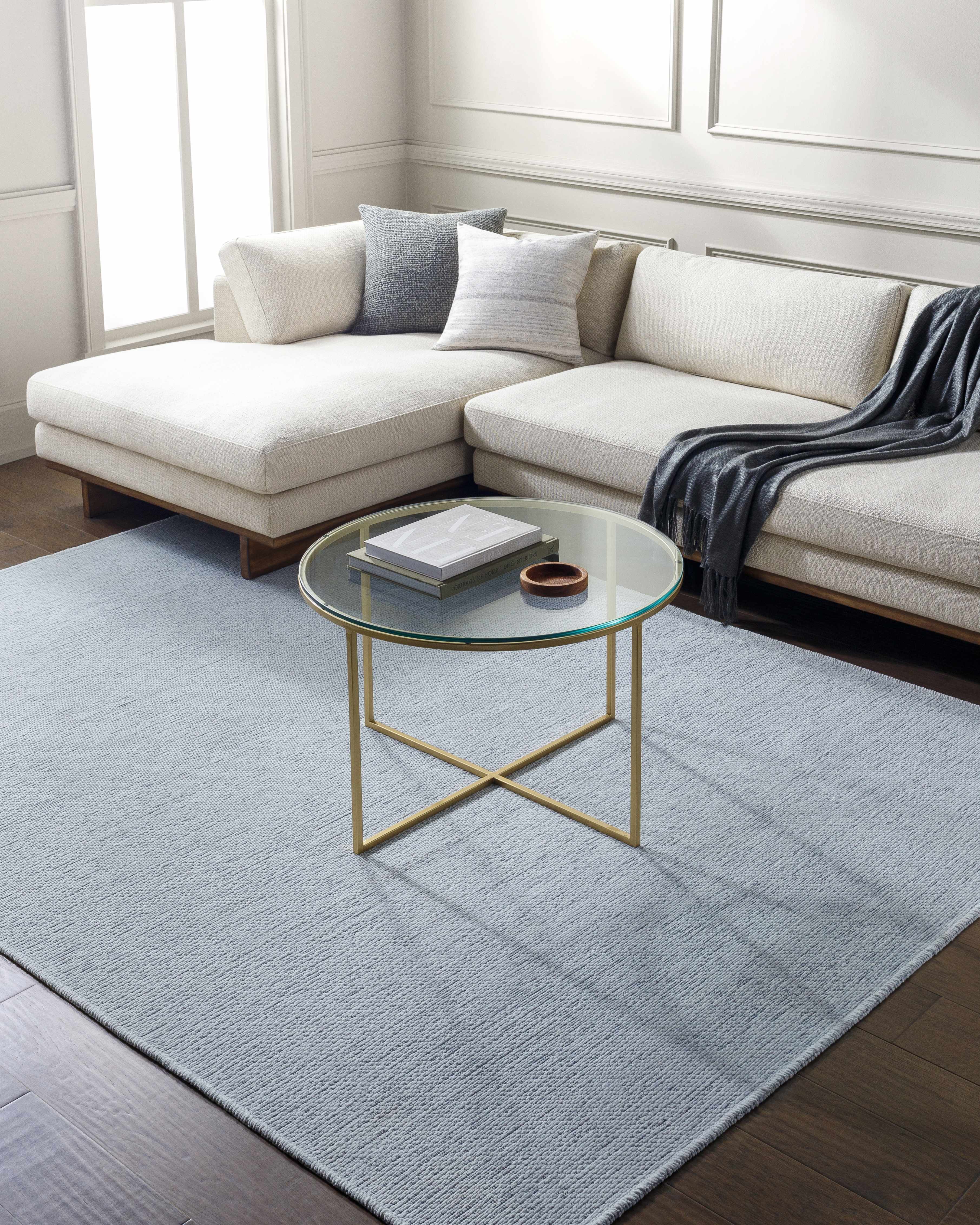 Isako Light Blue Solid Washable Rug - Promo - Image 9