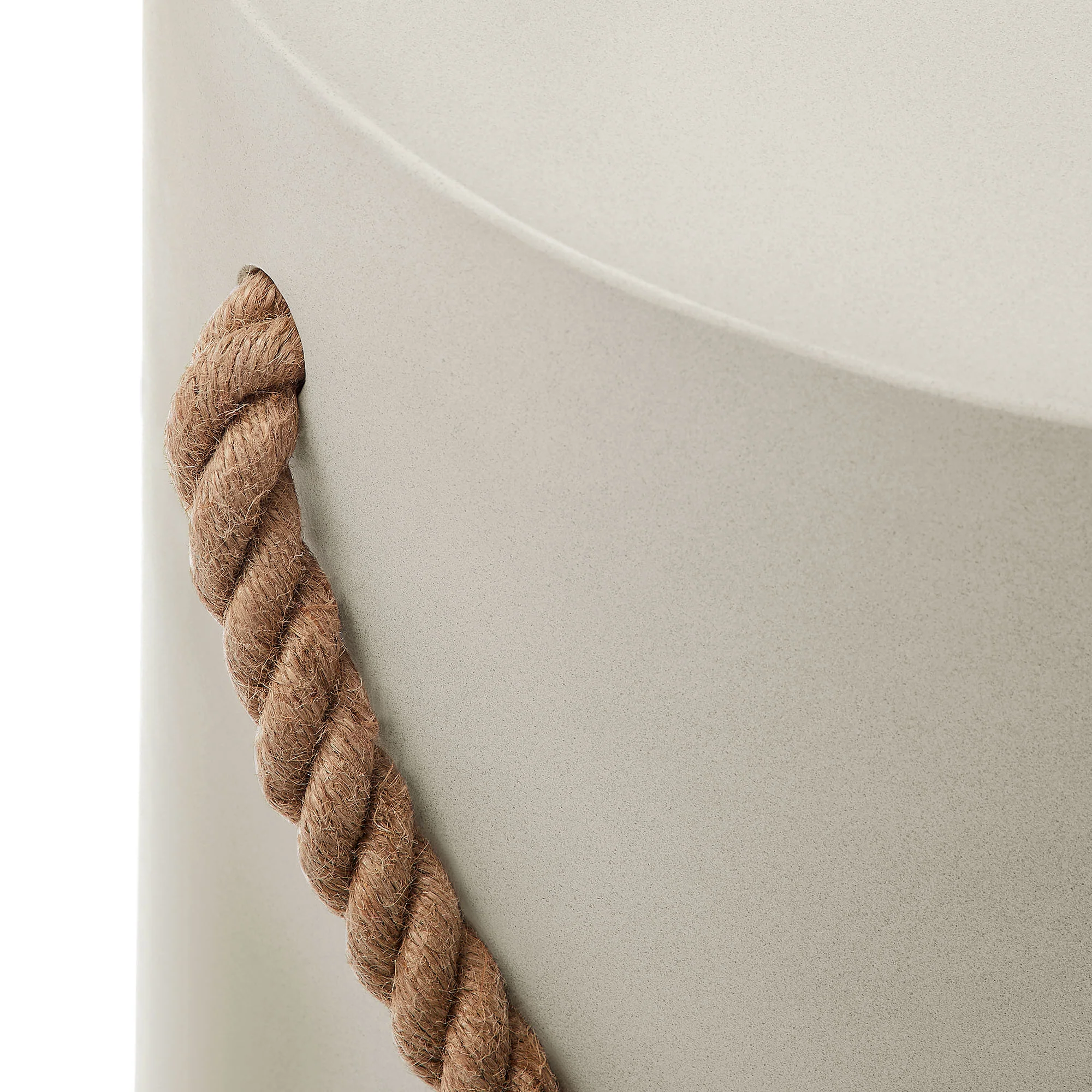 Isera Indoor-Outdoor Patio Rope Concrete Side Table Stool by Modway - Image 5