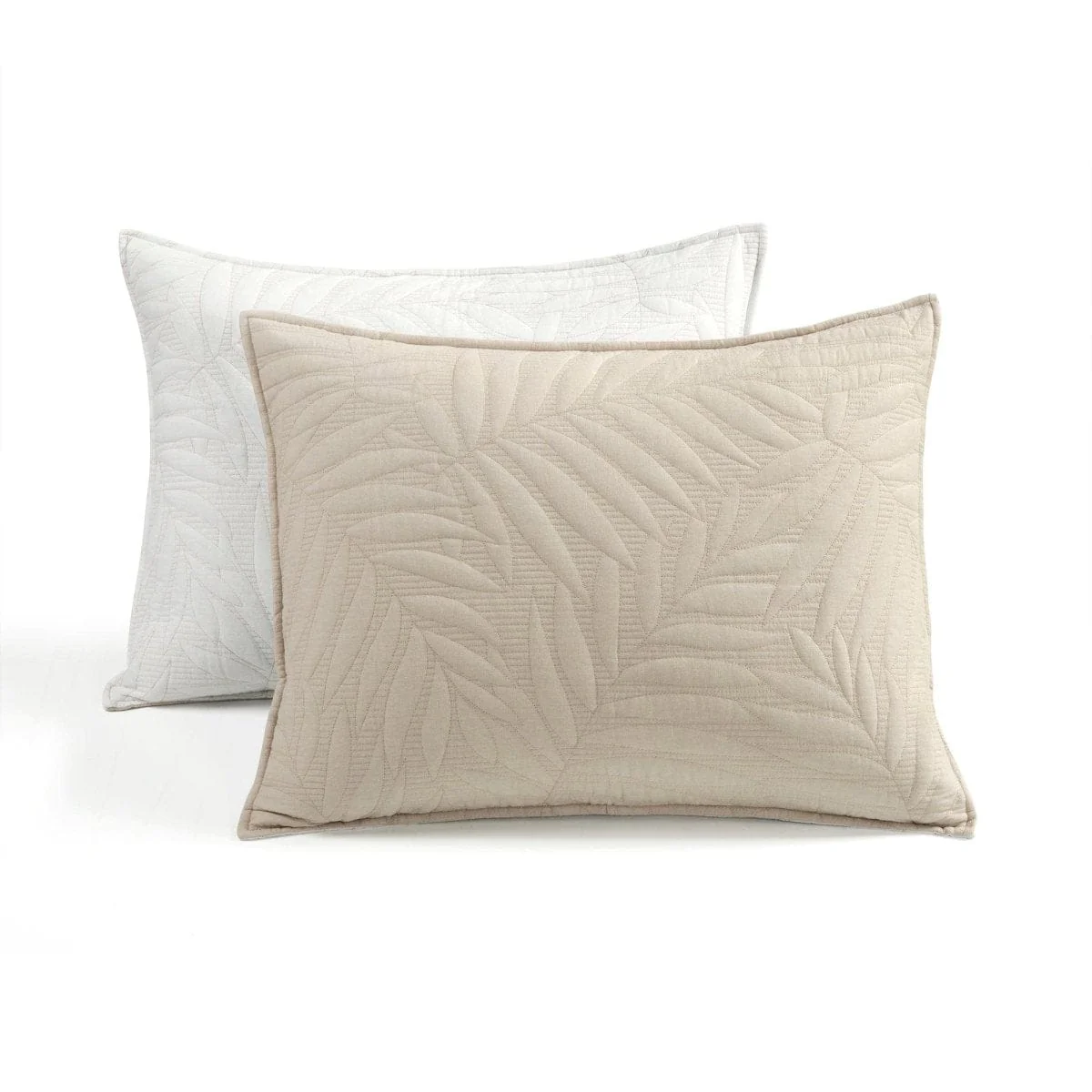 Isla Embroidered Leaf Reversible Cotton Quilt 3 Piece Set - Image 6