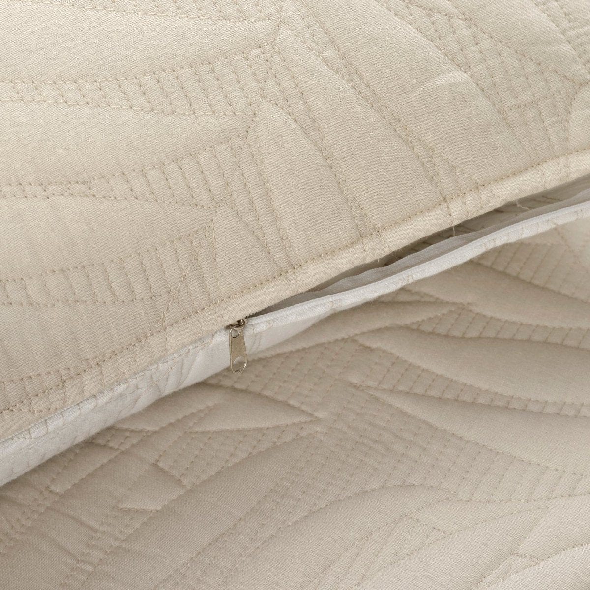 Isla Embroidered Leaf Reversible Cotton Quilt 3 Piece Set - Image 7