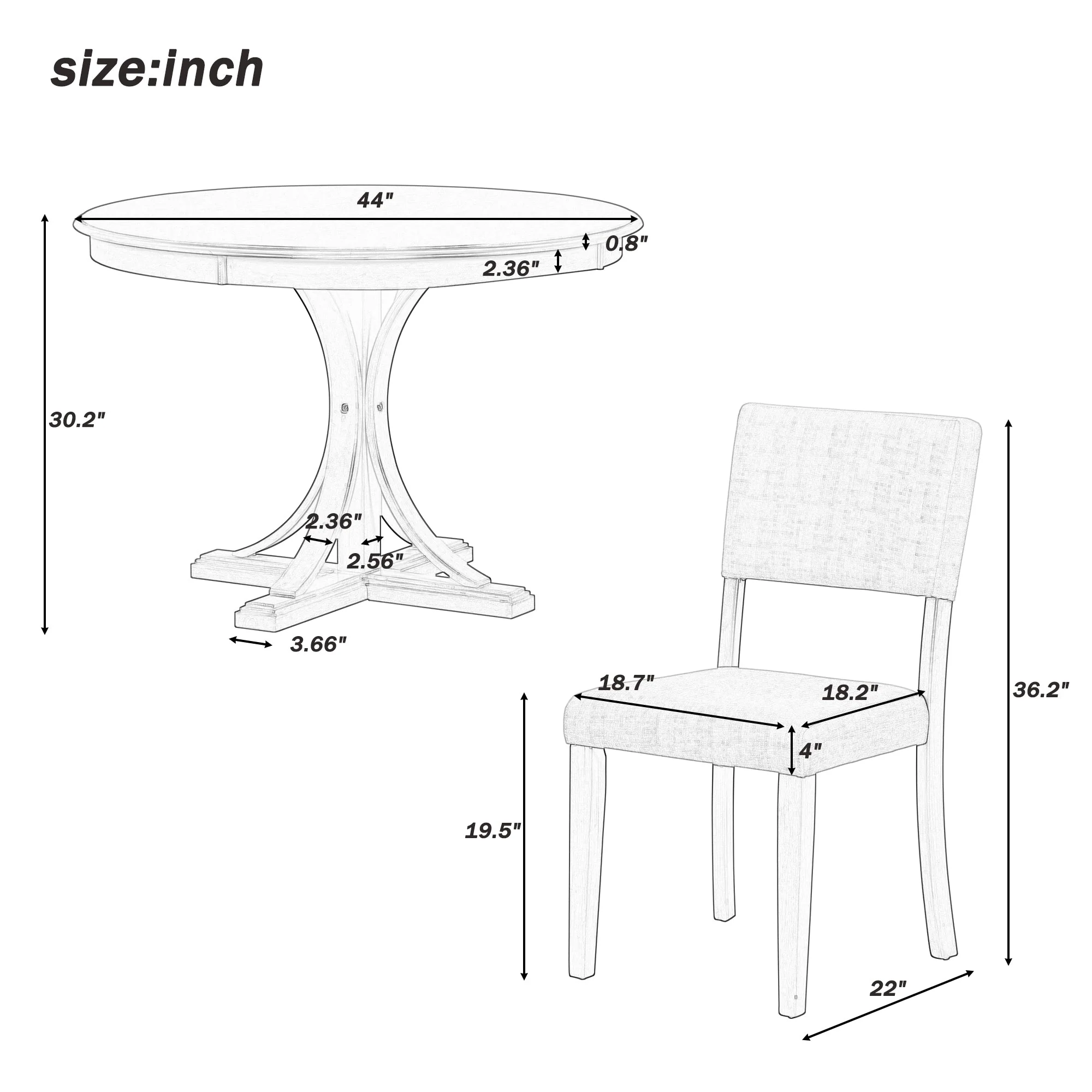 Isla Graceful Pedestal Dining Set for Four - Image 18