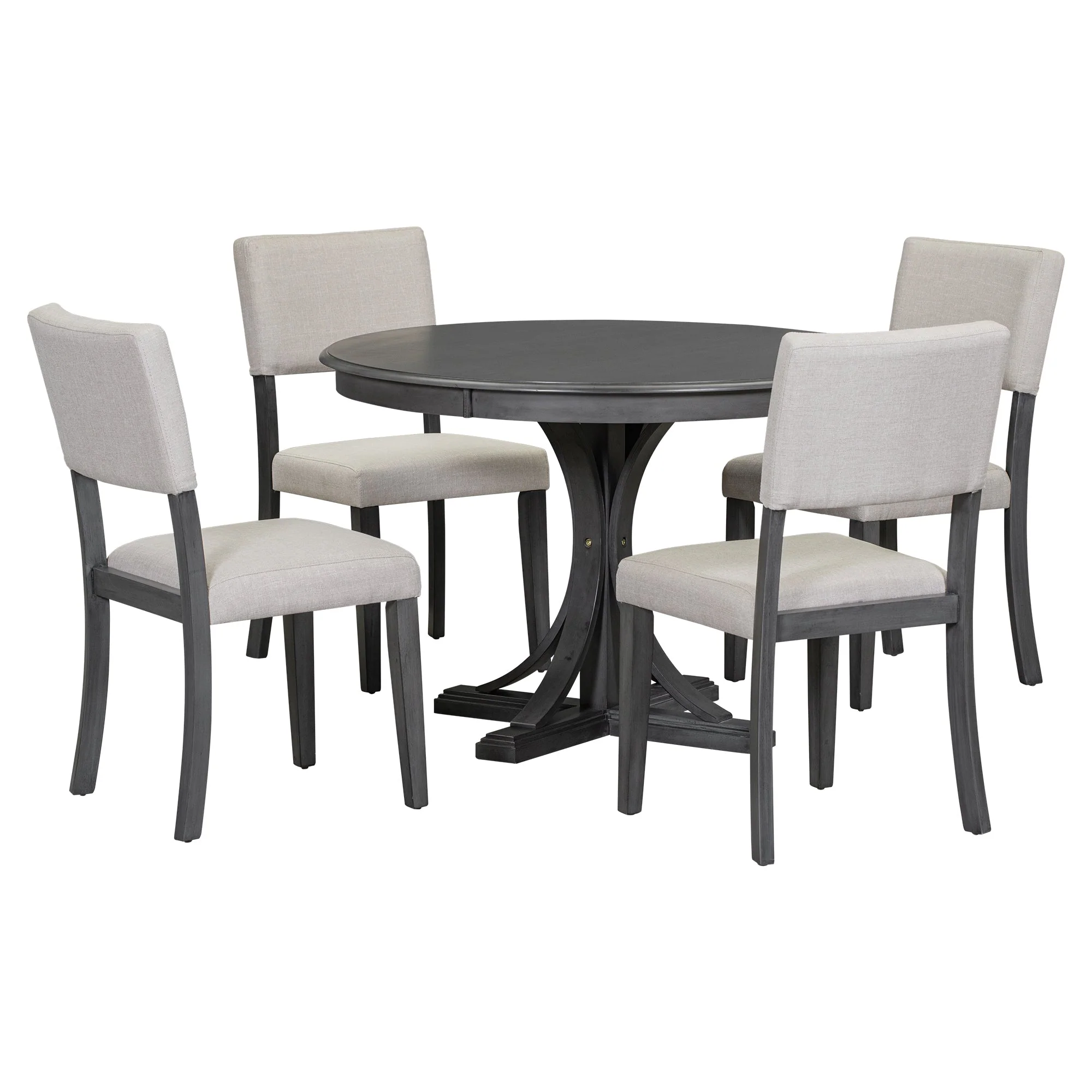 Isla Graceful Pedestal Dining Set for Four - Image 9