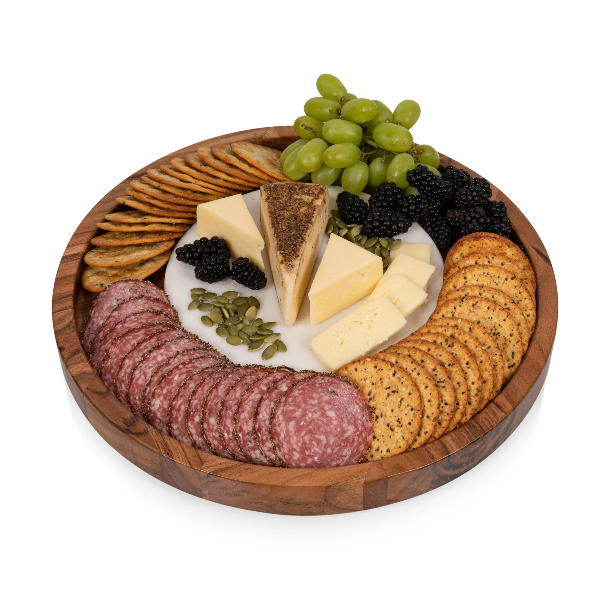 Isla Serving Platter with Marble Cheeseboard Insert - Image 10