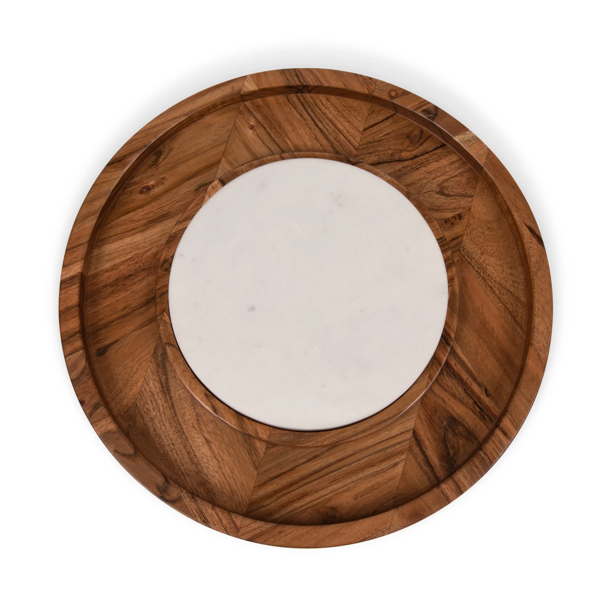 Isla Serving Platter with Marble Cheeseboard Insert - Image 5