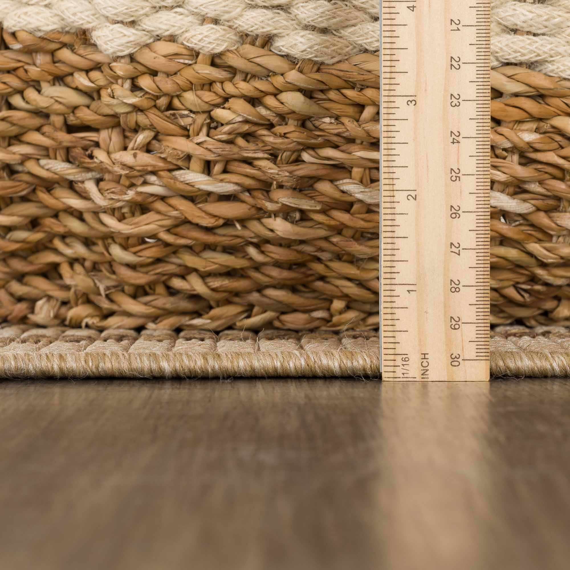 Isoko Bordered Faux Jute Rug - Image 9