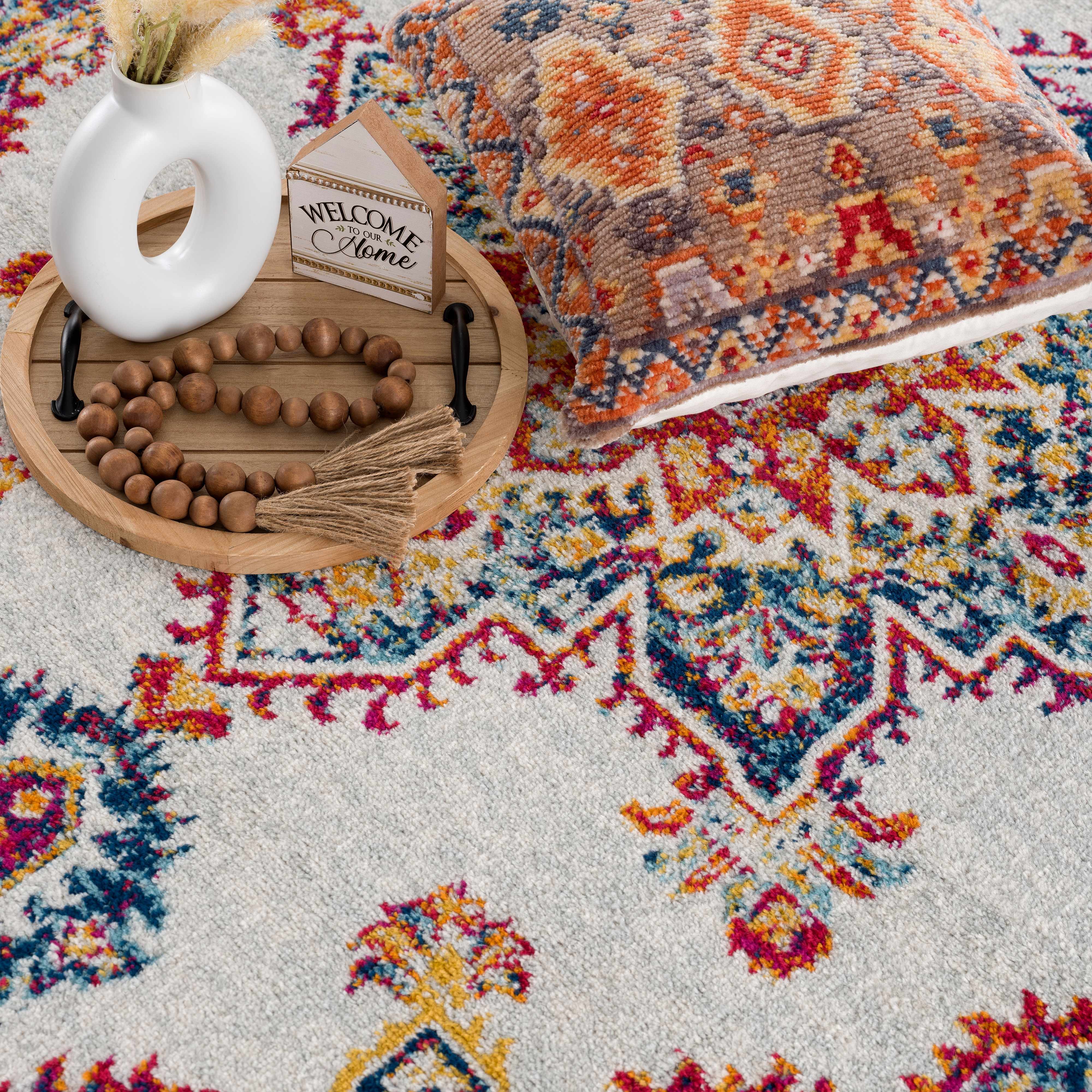 Istanbul Medallion Orange Area Rug - Clearance - Image 10