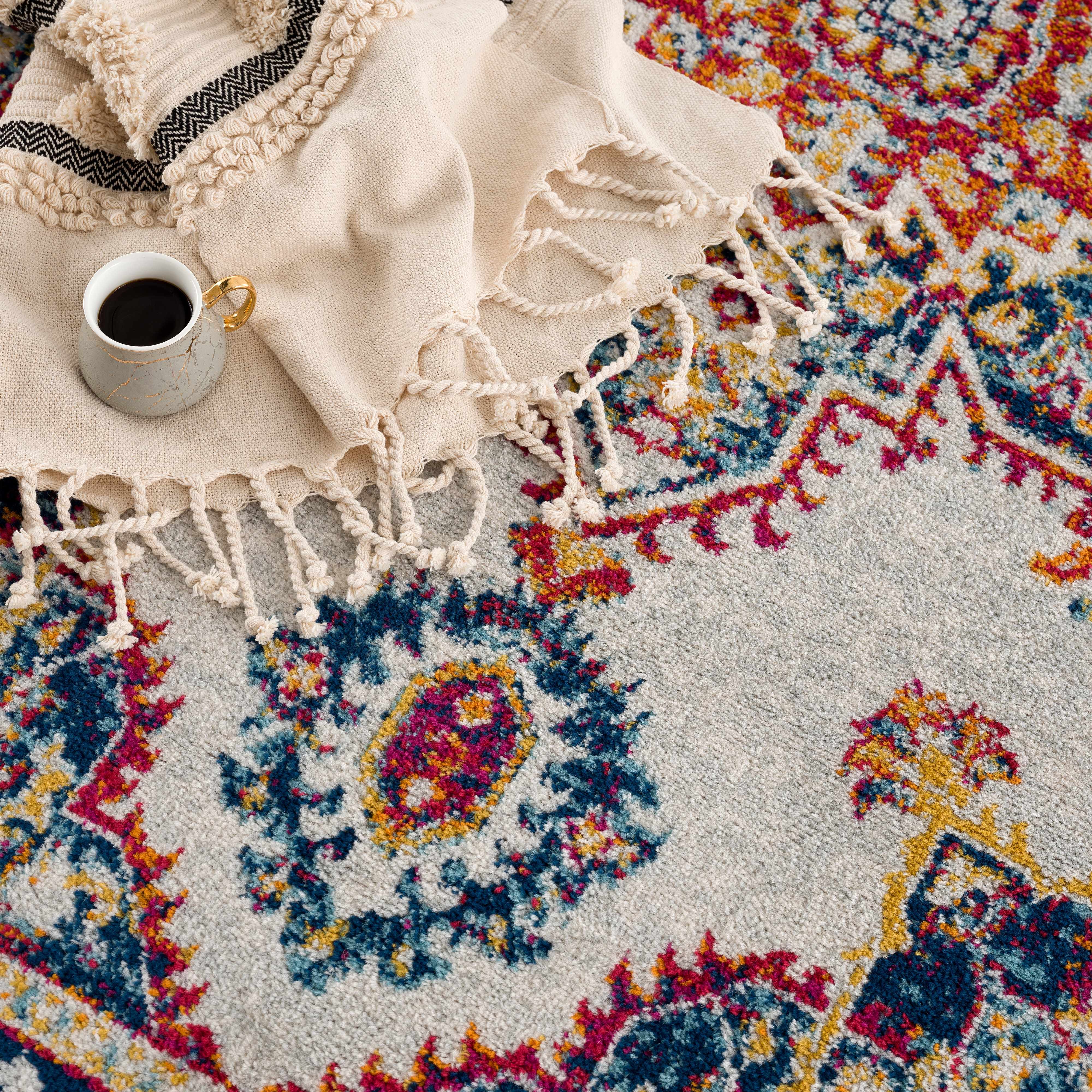 Istanbul Medallion Orange Area Rug - Clearance - Image 14