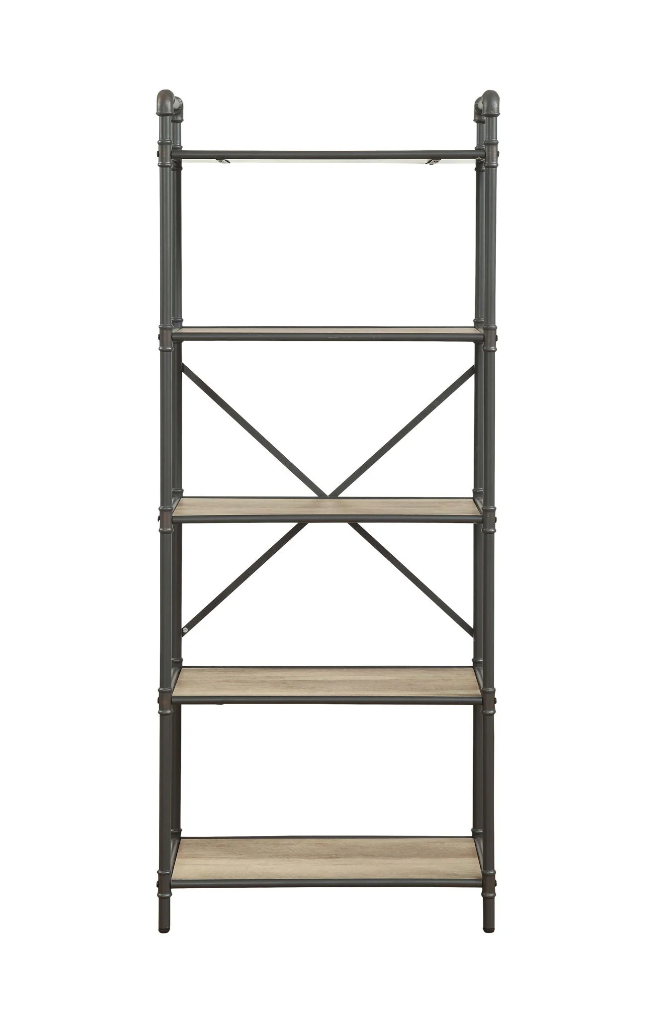 Itzel - Bookshelf - Antique Oak / Sandy Gray - Image 4