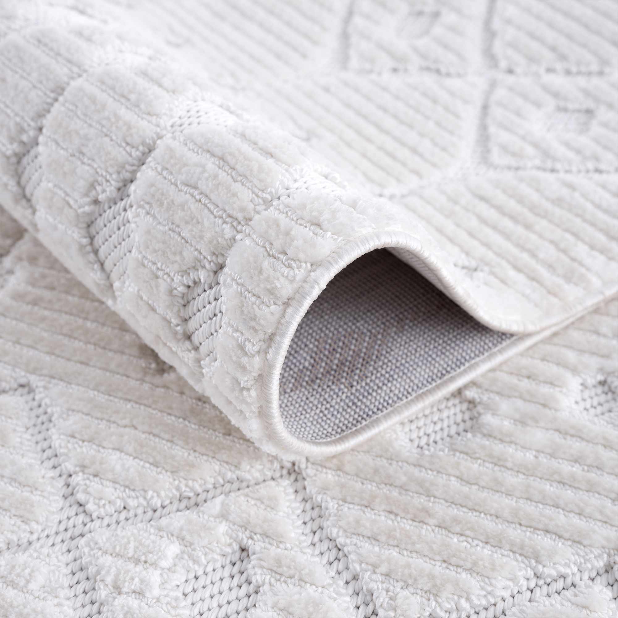 Ivory Beil 3D Fringe Area Rug - Clearance - Image 5