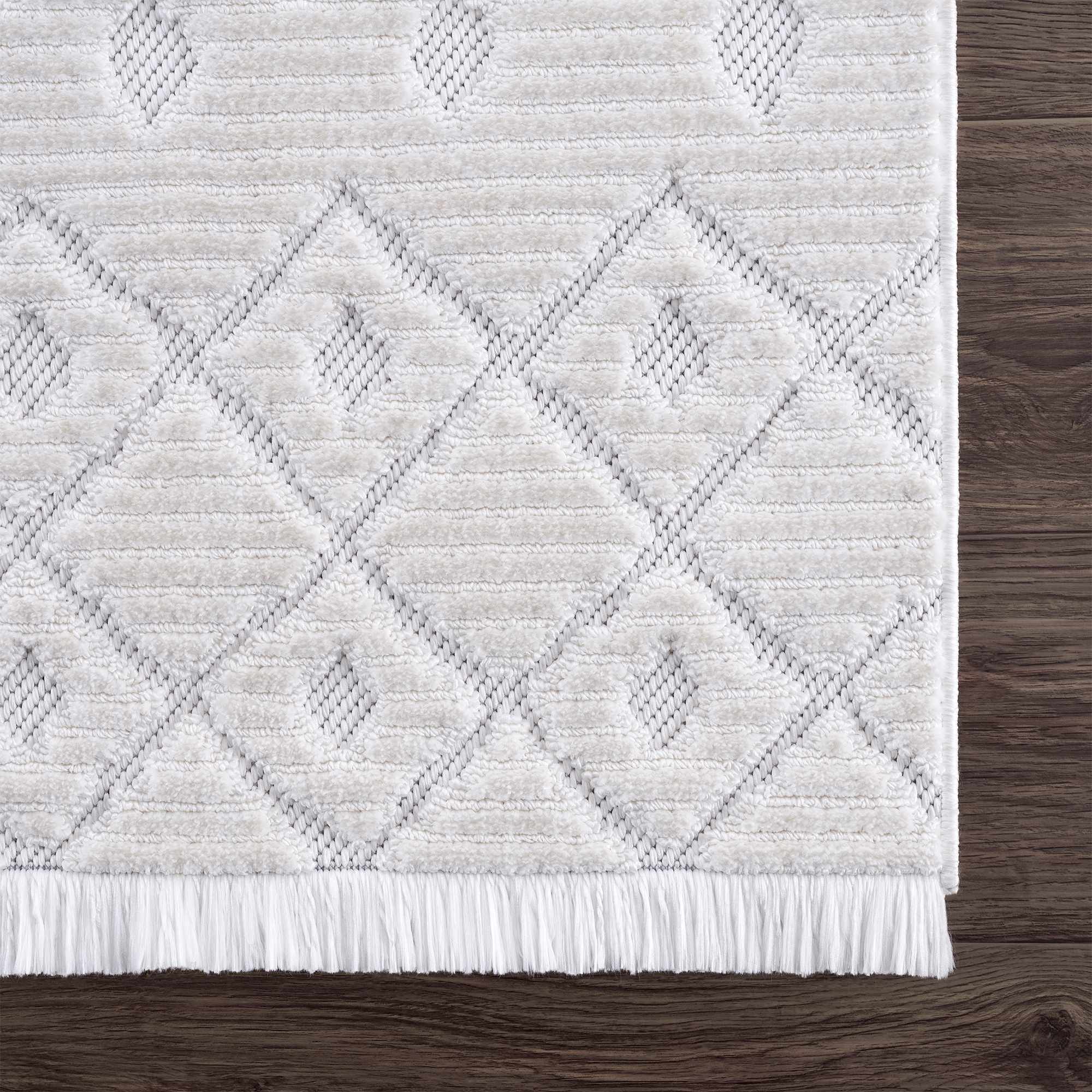 Ivory Beil 3D Fringe Area Rug - Clearance - Image 6