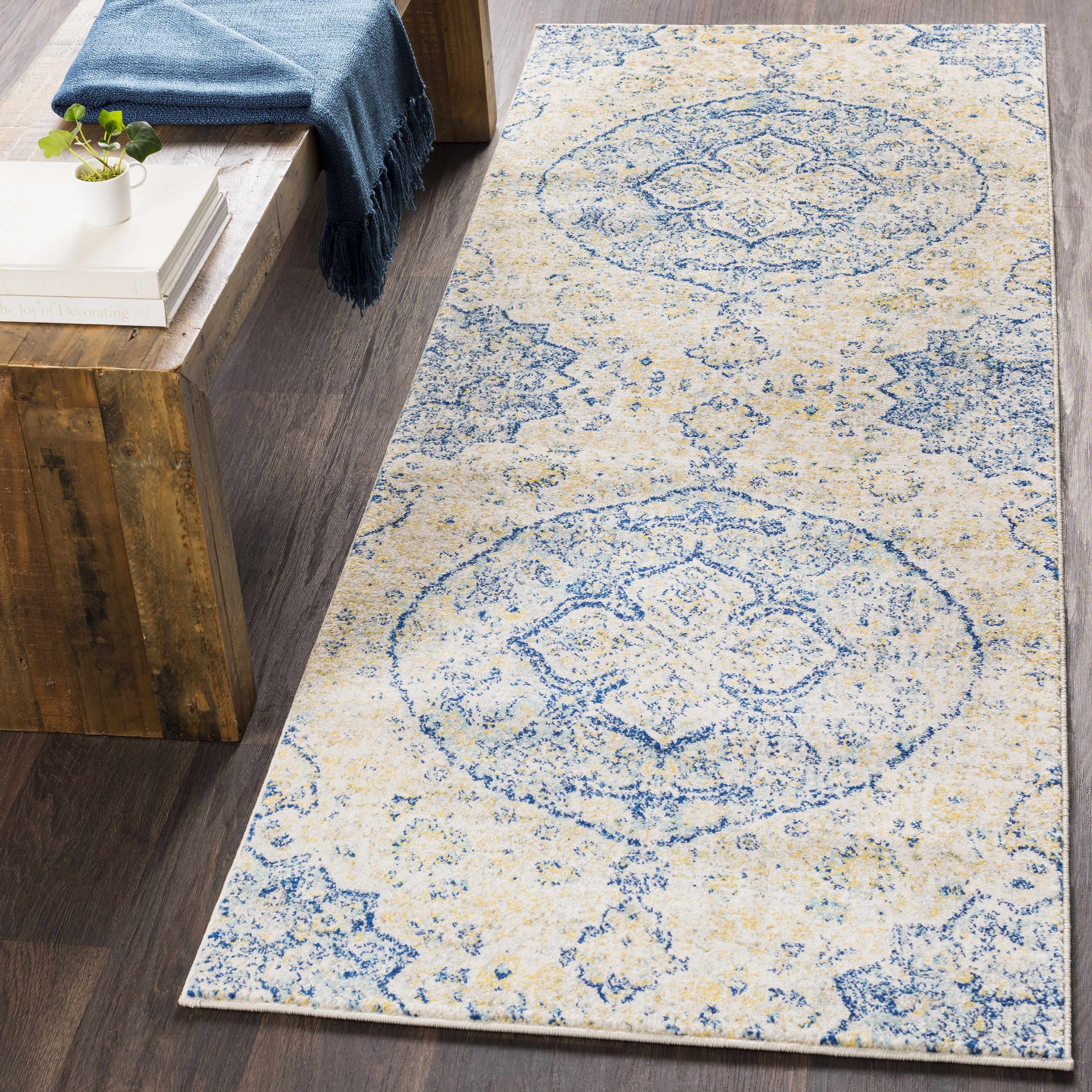 Ivory Teal Ojus Area Rug - Clearance - Image 3