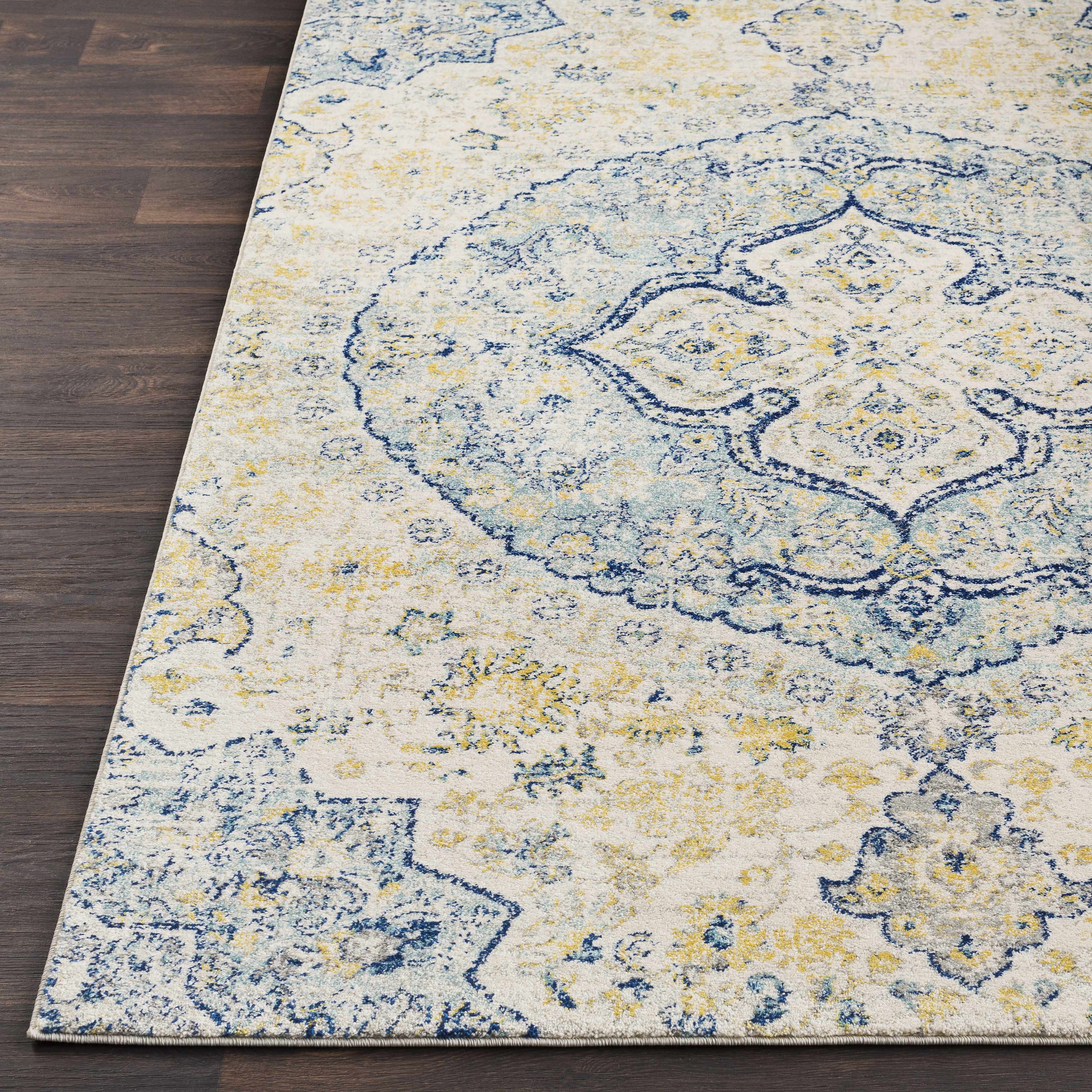 Ivory Teal Ojus Area Rug - Clearance - Image 5