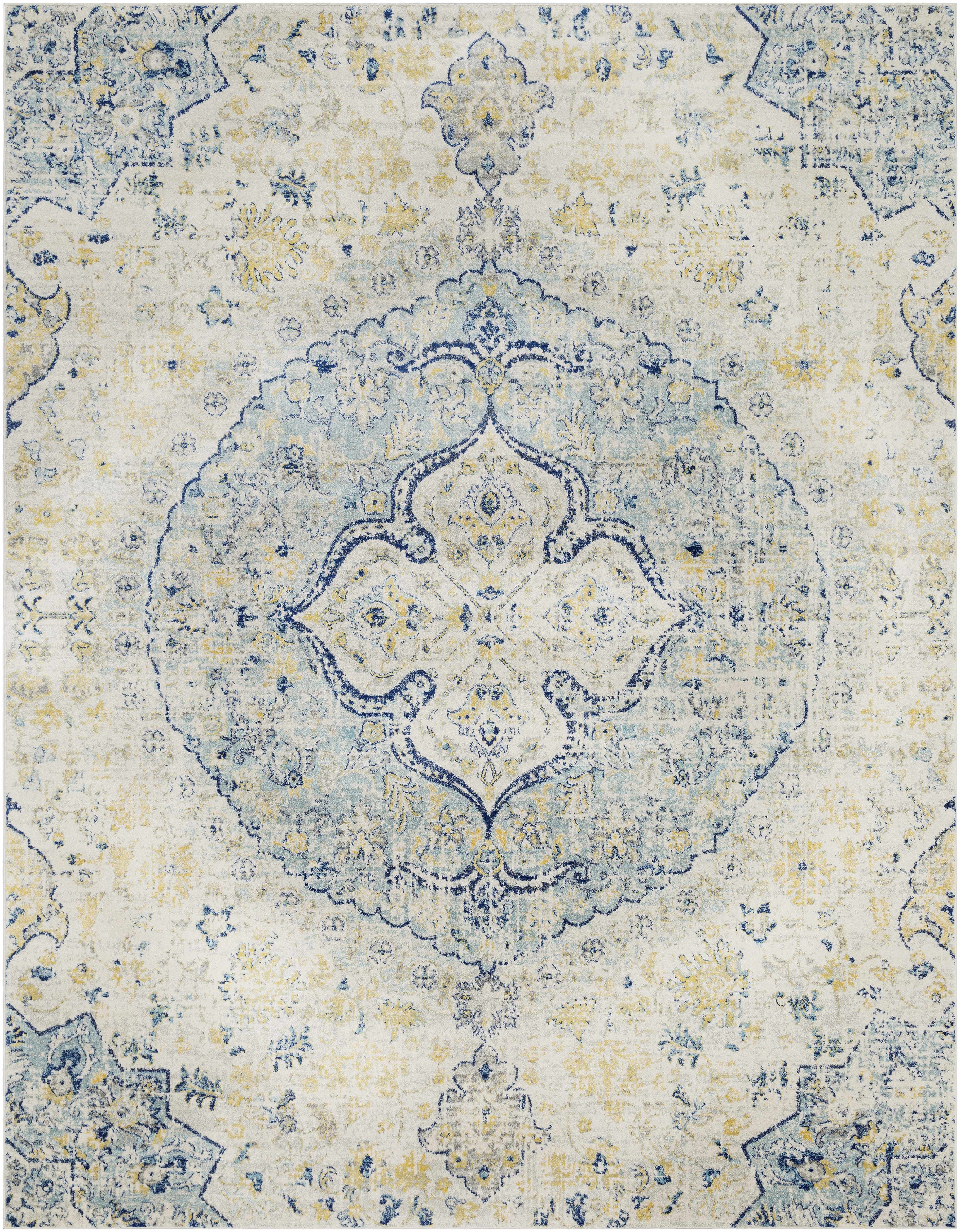 Ivory Teal Ojus Area Rug - Clearance - Image 7